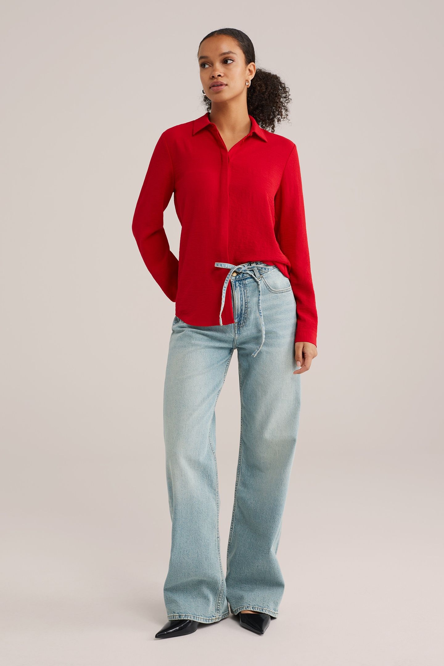 BLOUSE FIRE RED 2
