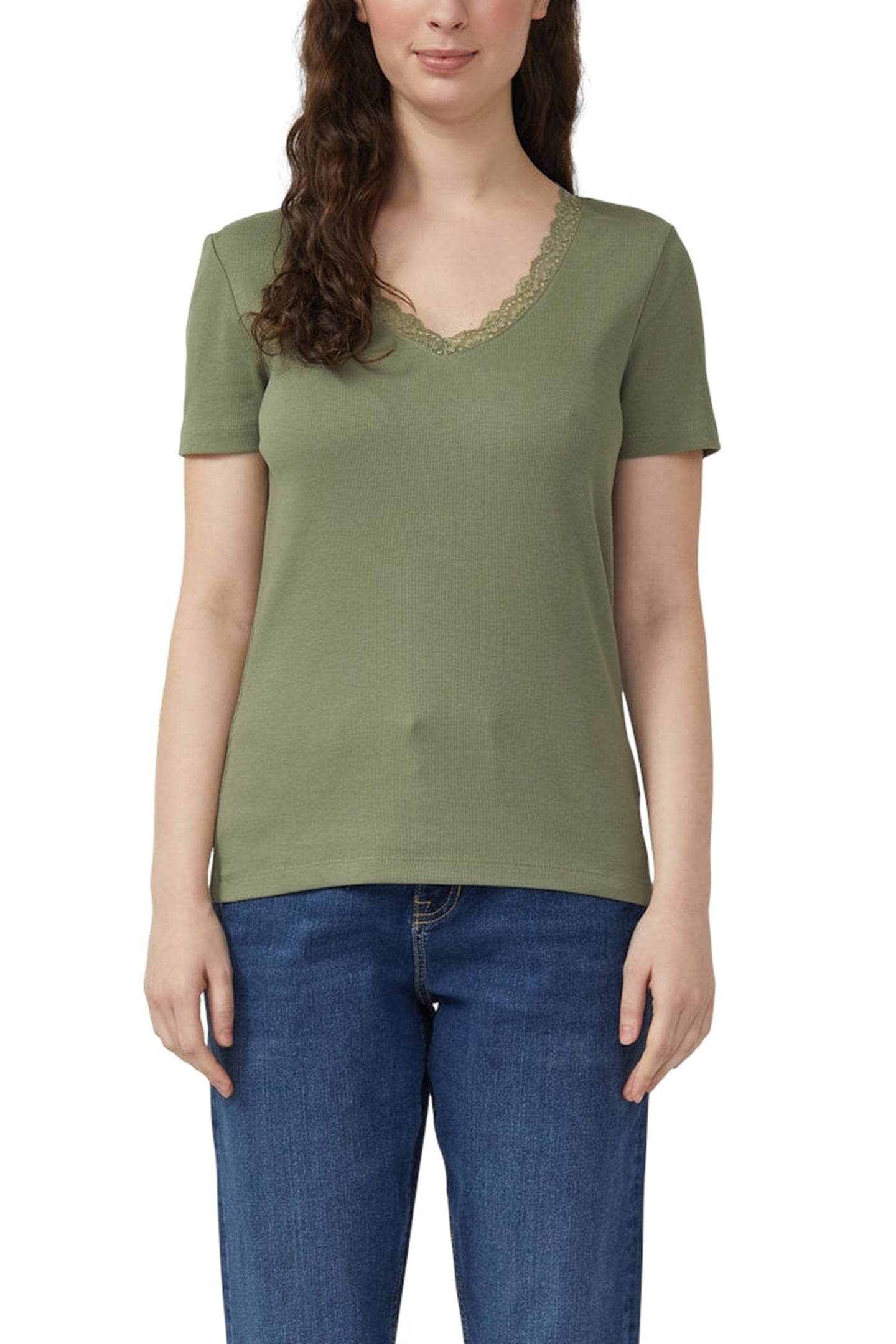 S.OLIVER T-SHIRTS ARMY GREEN 1