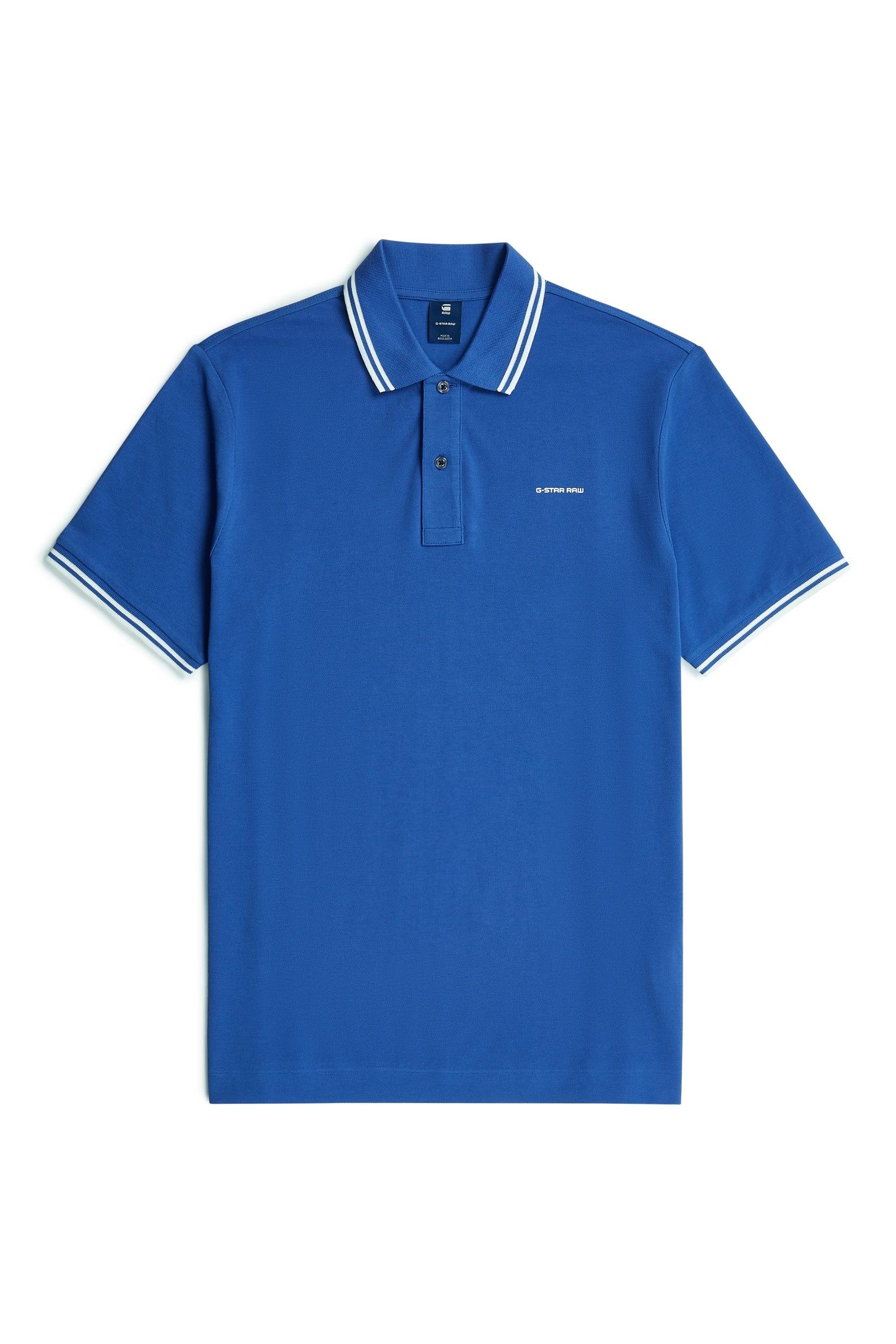 CHEST LOGO STRIPED POLO RADAR BLUE 5