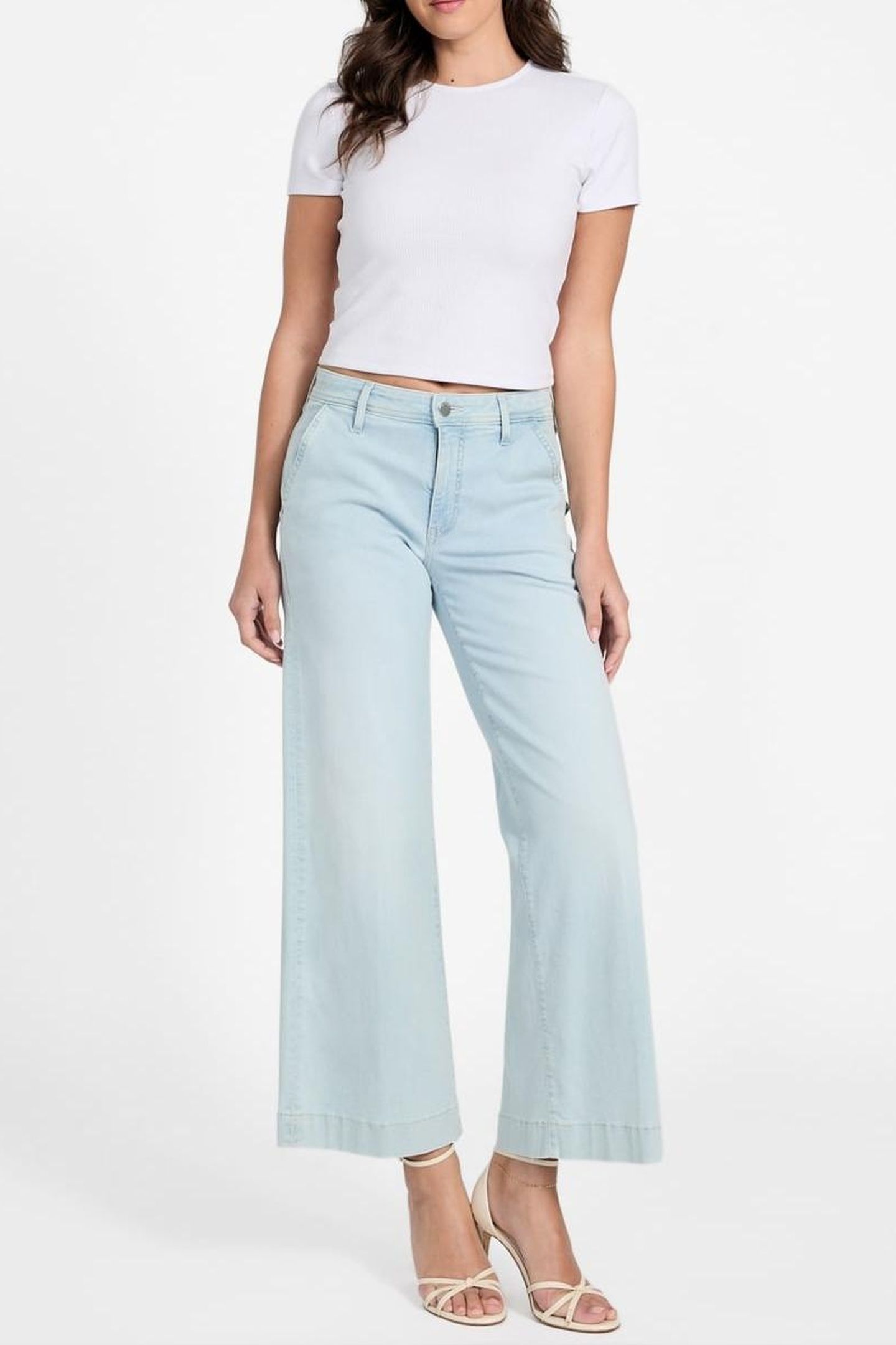 GUESS ECO ZOYA WIDE LEG CROP NUAGE LIGHT 2