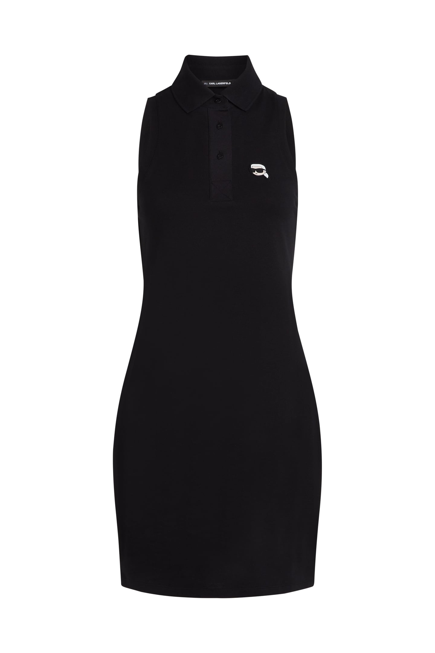 IKON PATCH POLO DRESS BLACK 3