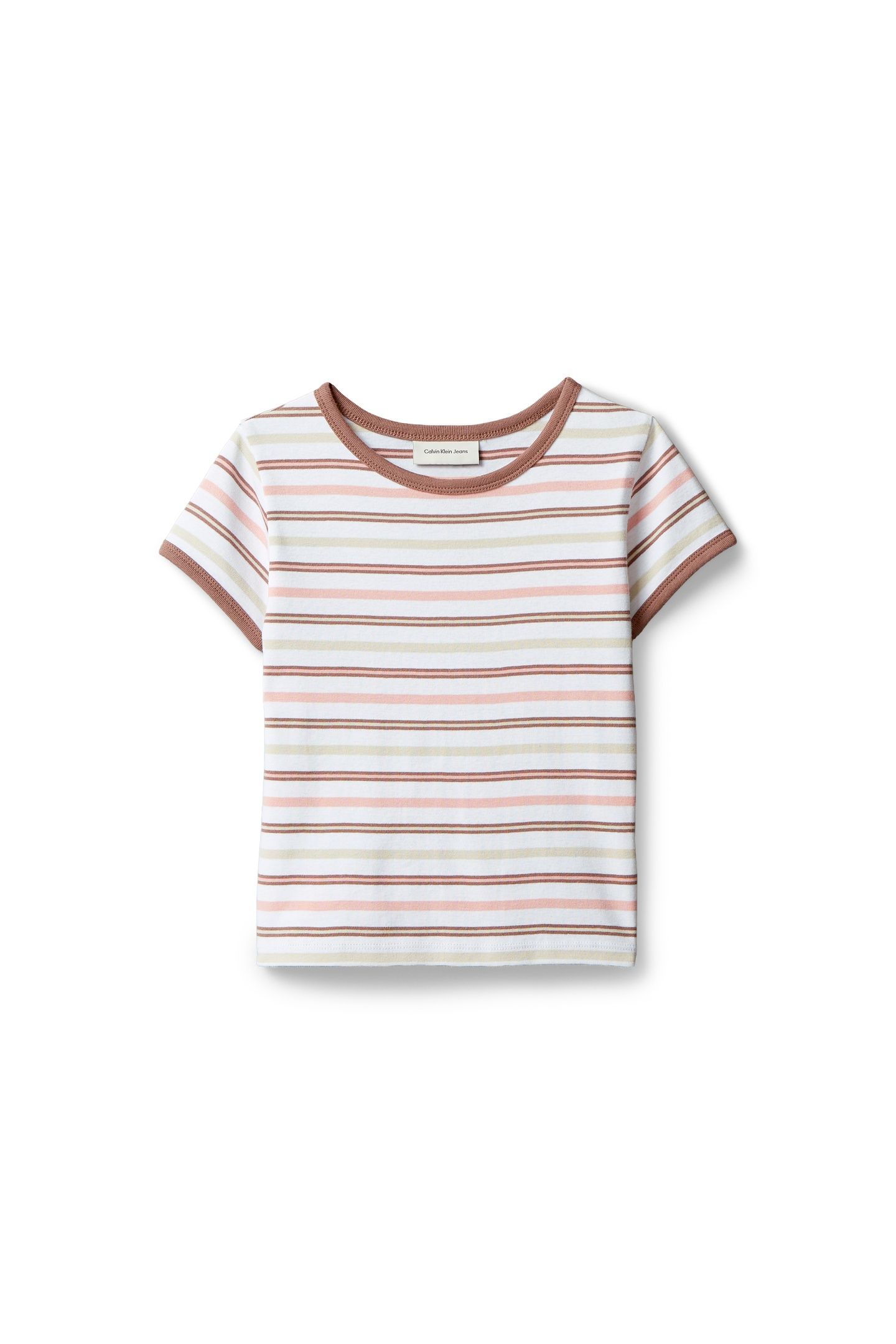 GIRLS YARNDYE STRIPE BABY PINK 5