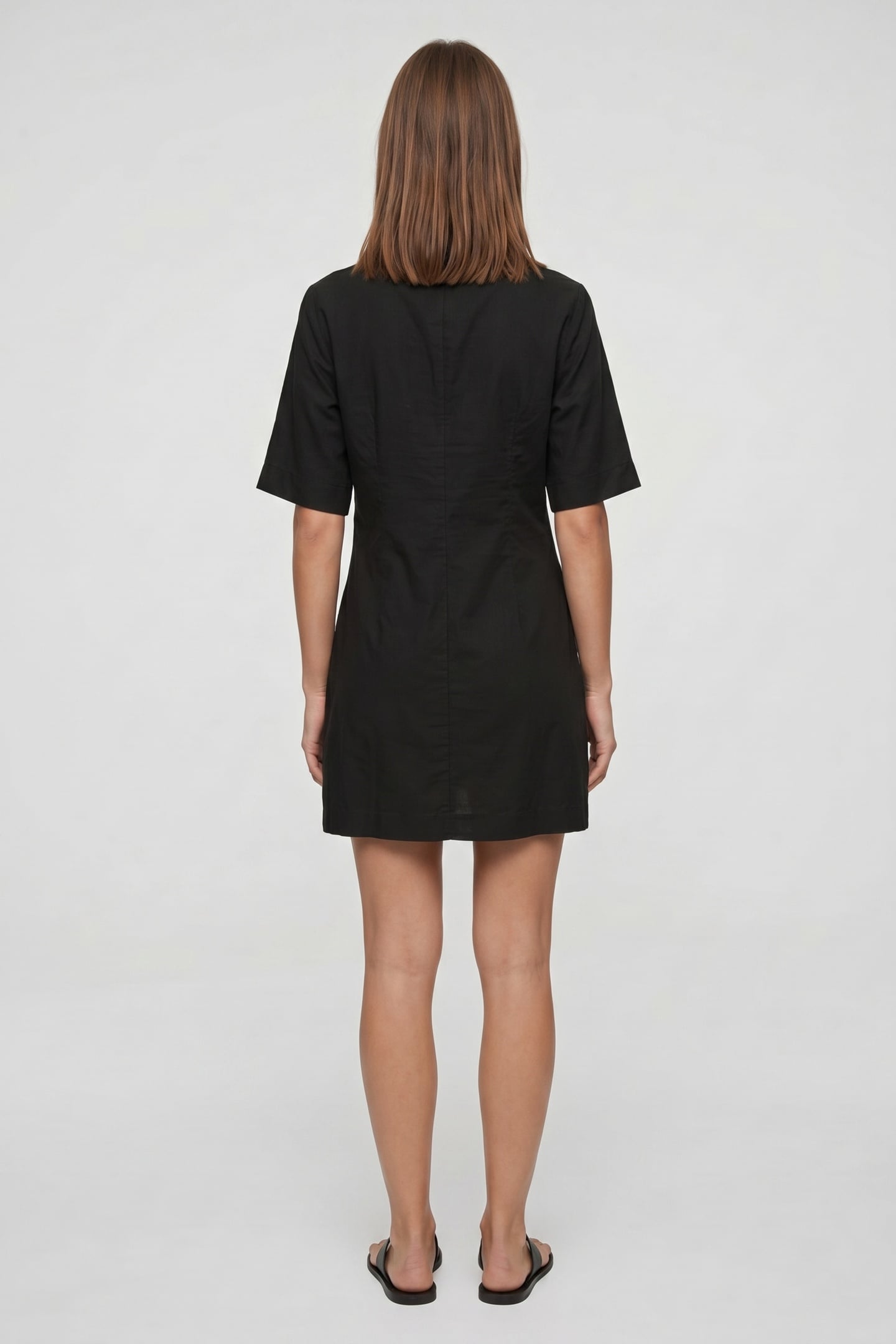 ALLY SHIRT DRESS BLACK 2