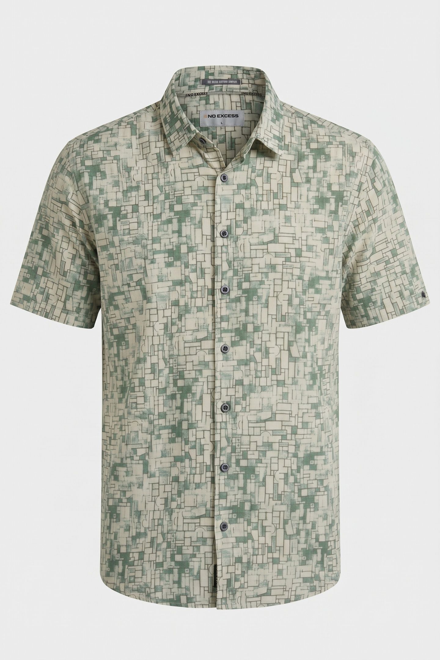 SHIRT SHORT SLEEVE ALLOVER PRINTED GREEN 3