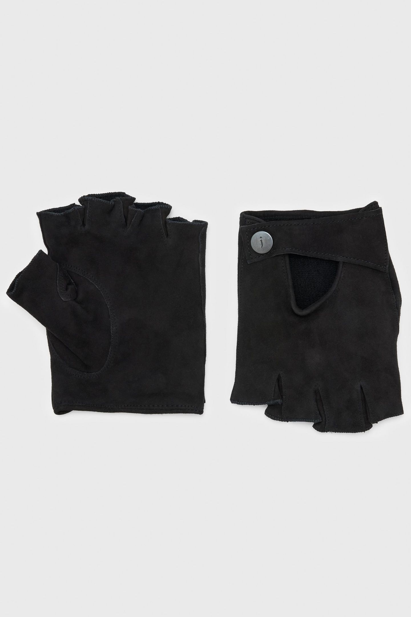 FINGERLESS SUEDE GLOVES BLACK 1