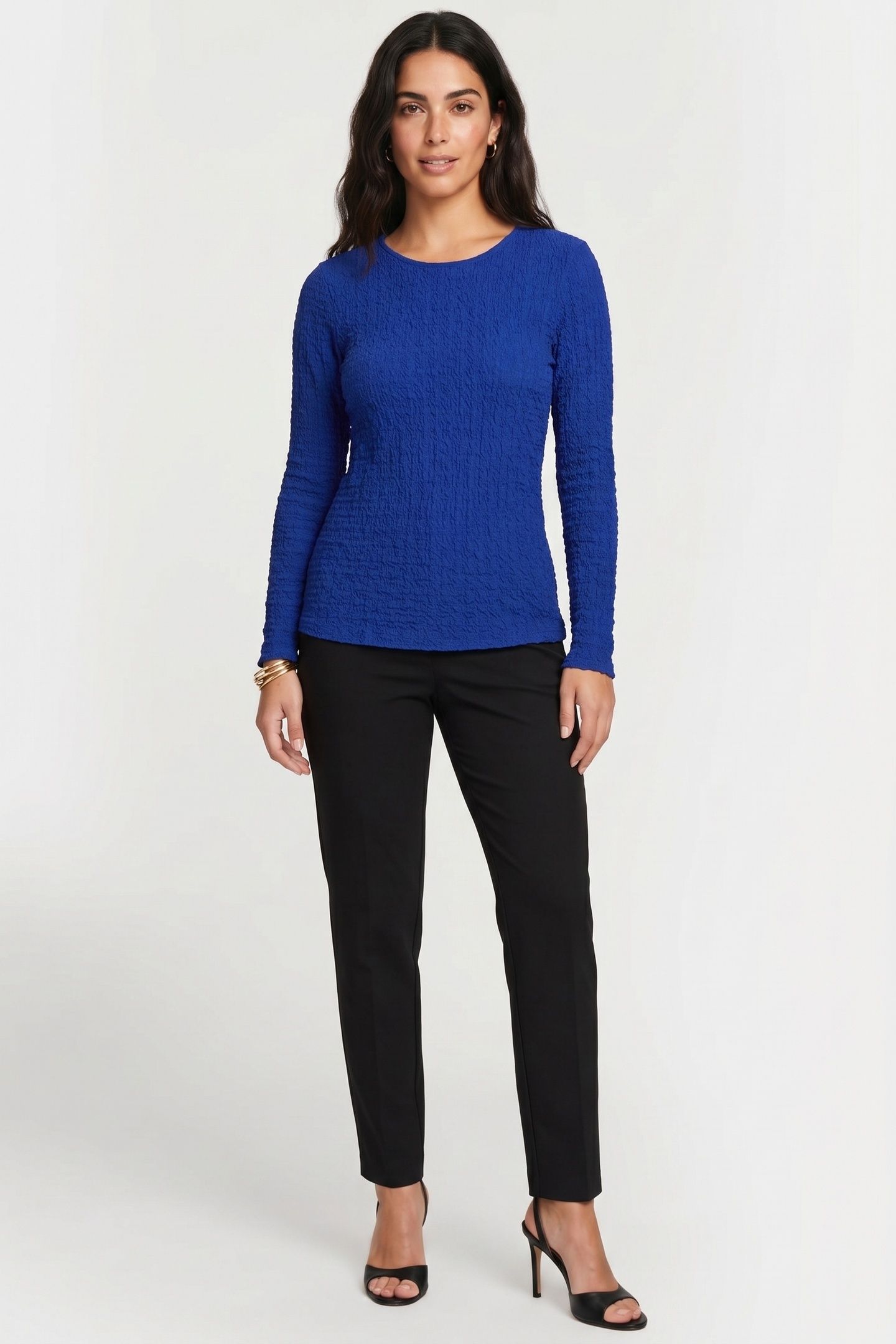 LOUISE SMOCK TOP BLUE 1