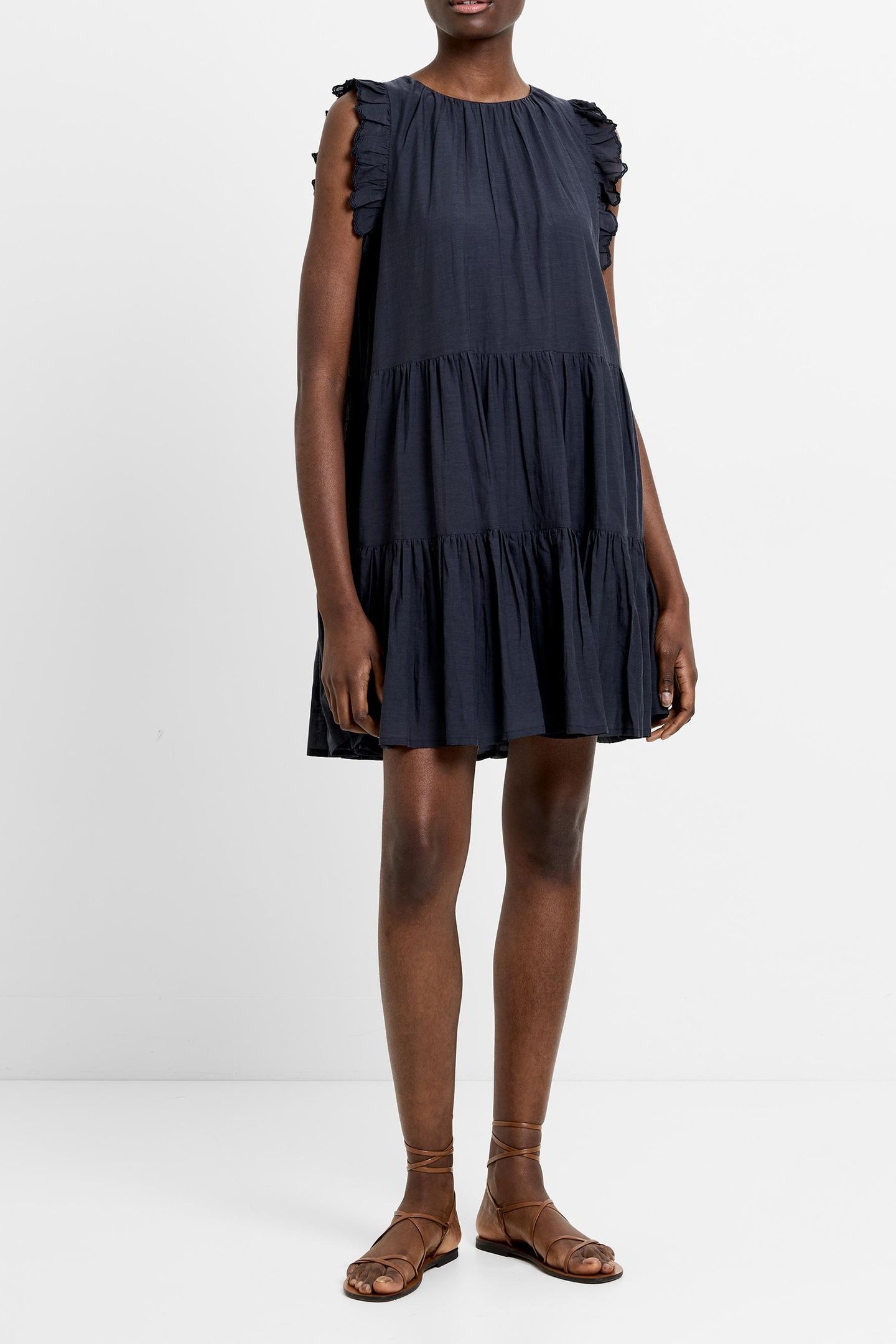 HOLLAND TIERED DRESS NAVY 1