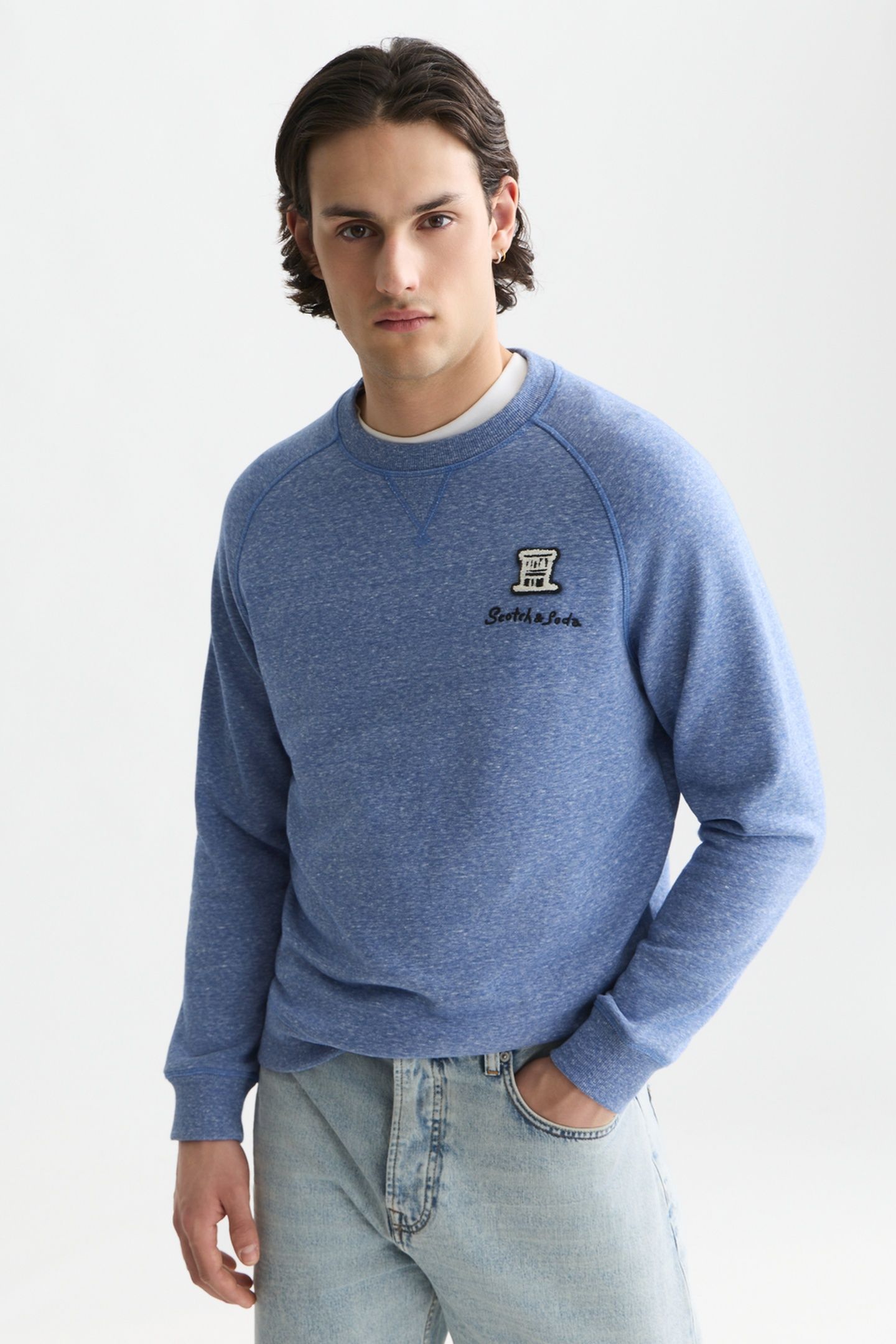 MELANGE REGULAR-FIT SWEATSHIRT ENSIGN BLUE MELANGE 1