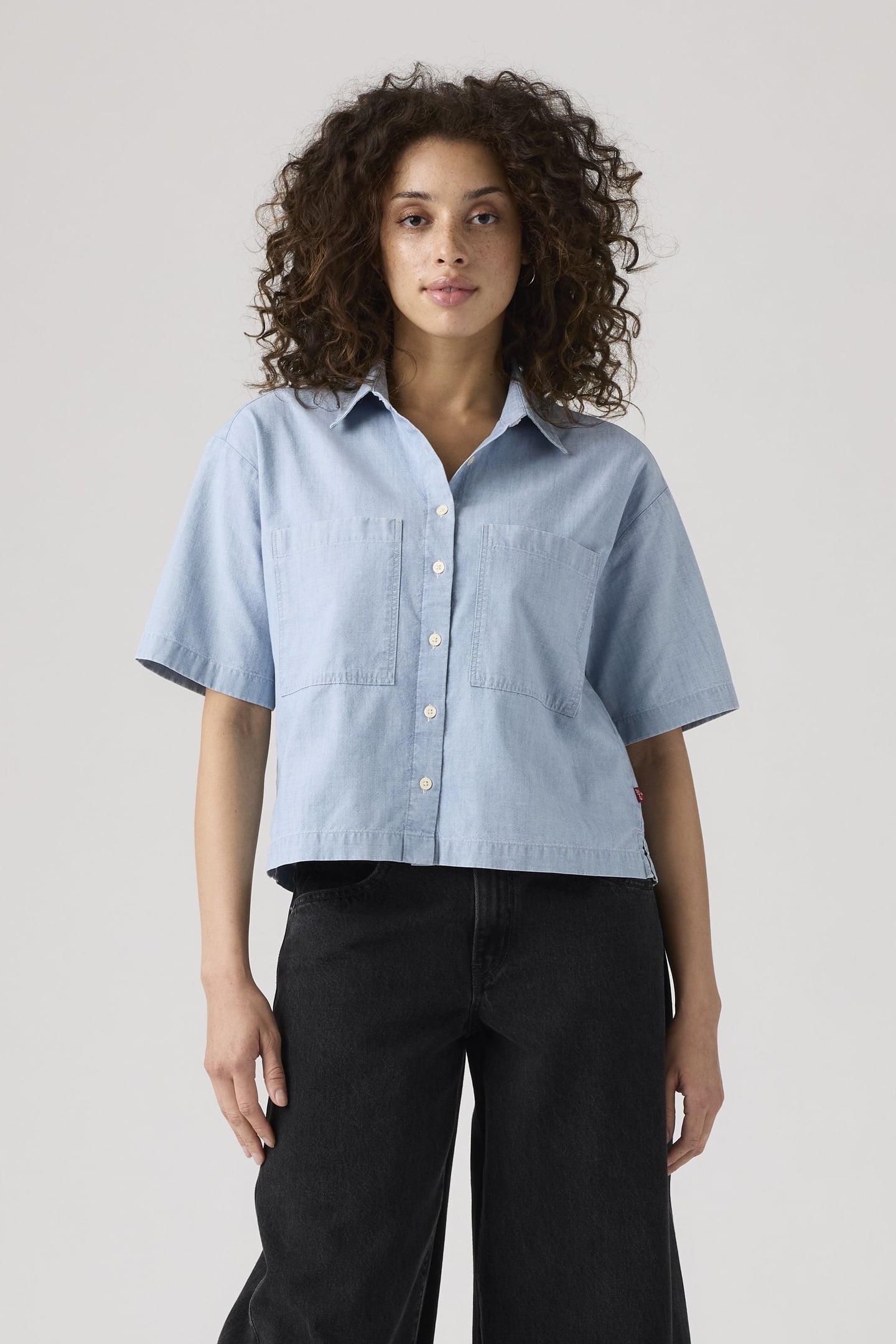 HARLIE SHORT SLEEVE CROPPED SHIRT 1