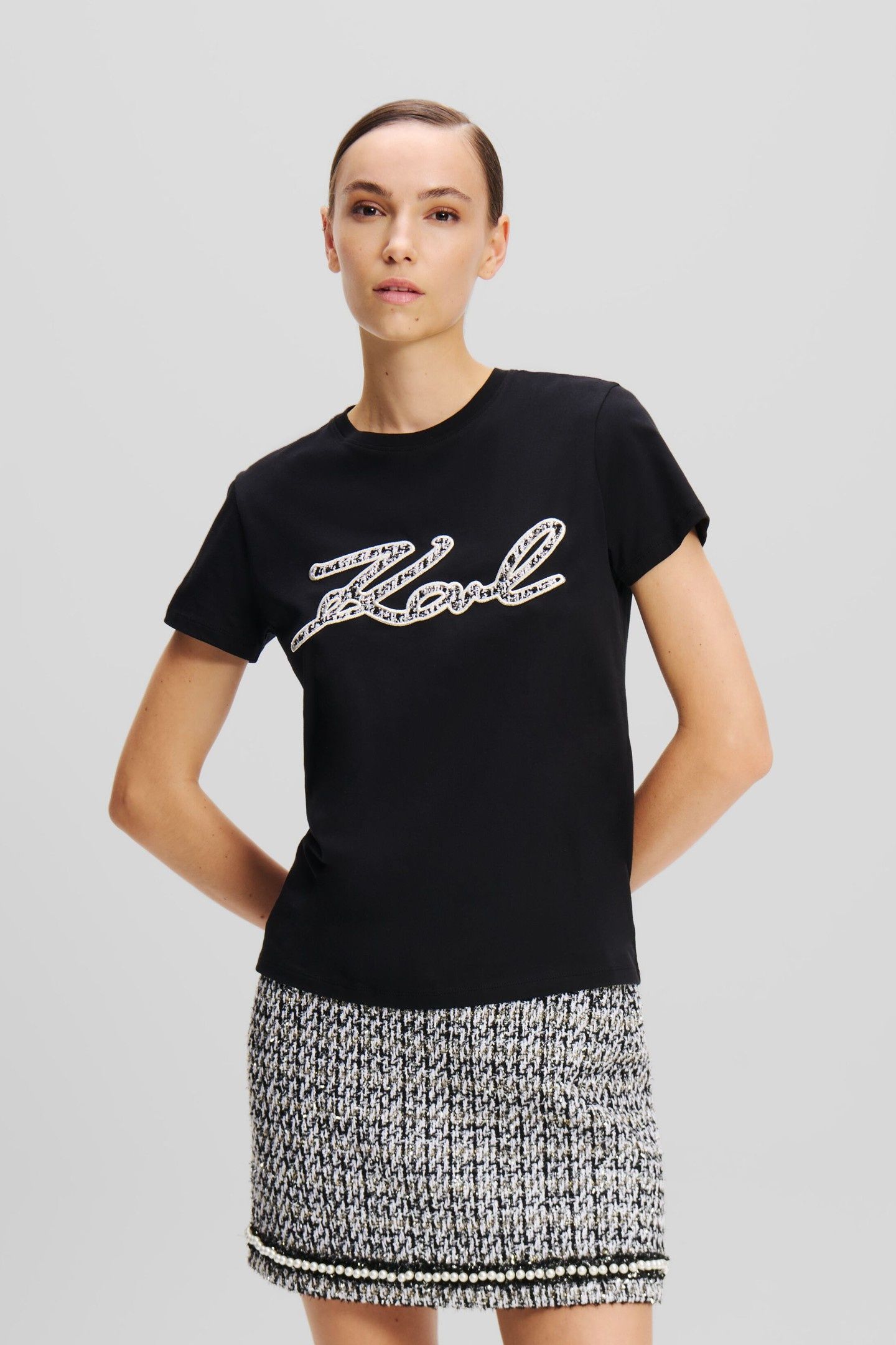 BOUCLE KARL SIGNATURE T-SHIRT BLACK 1