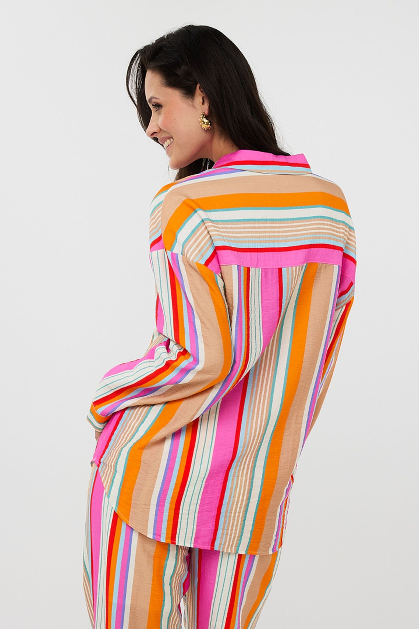 BLOUSE OVERSIZED STRIPED PRINT 3