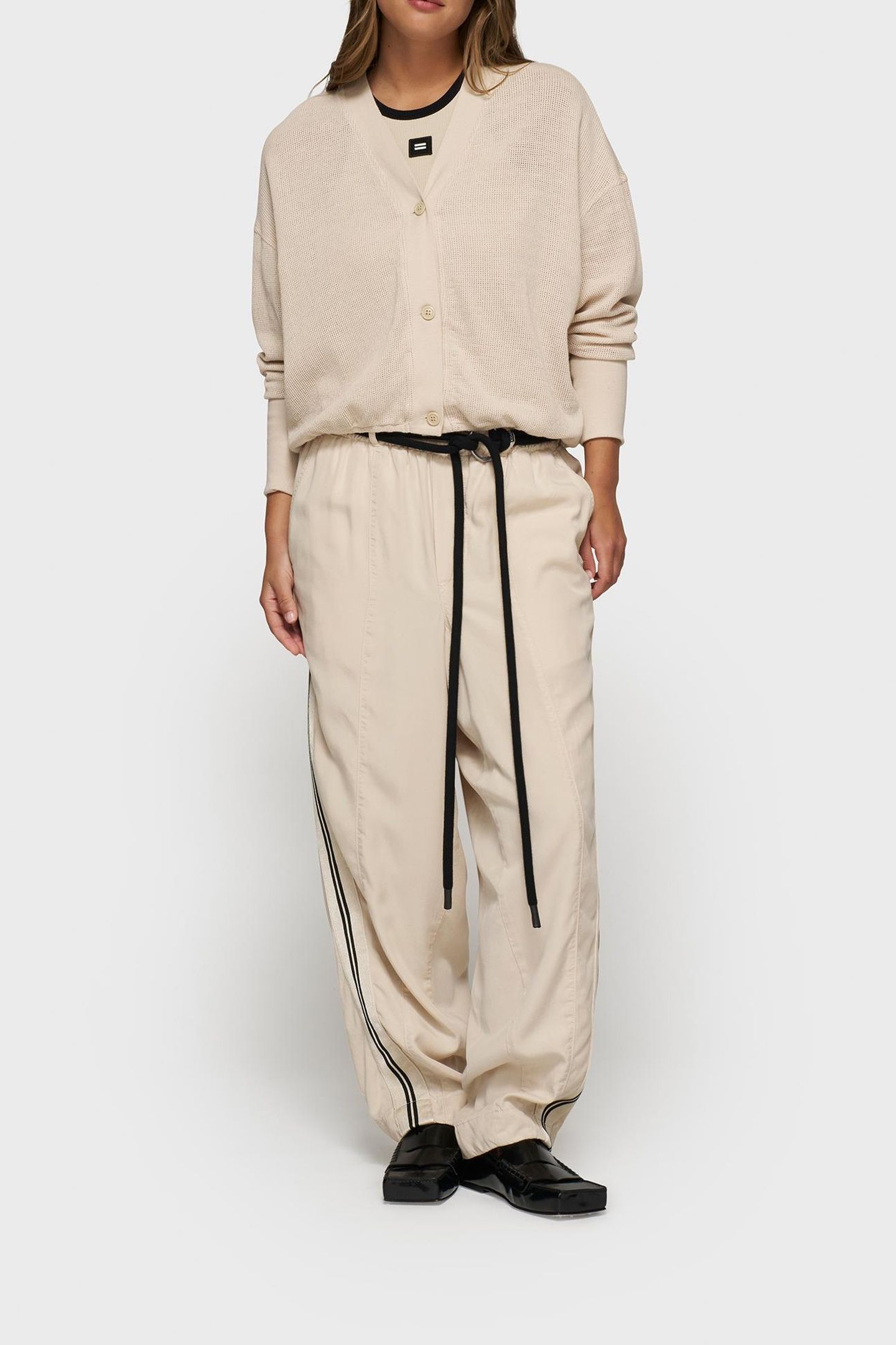 WIDE TAPERED PANTS TENCEL LIGHT EARTH 2