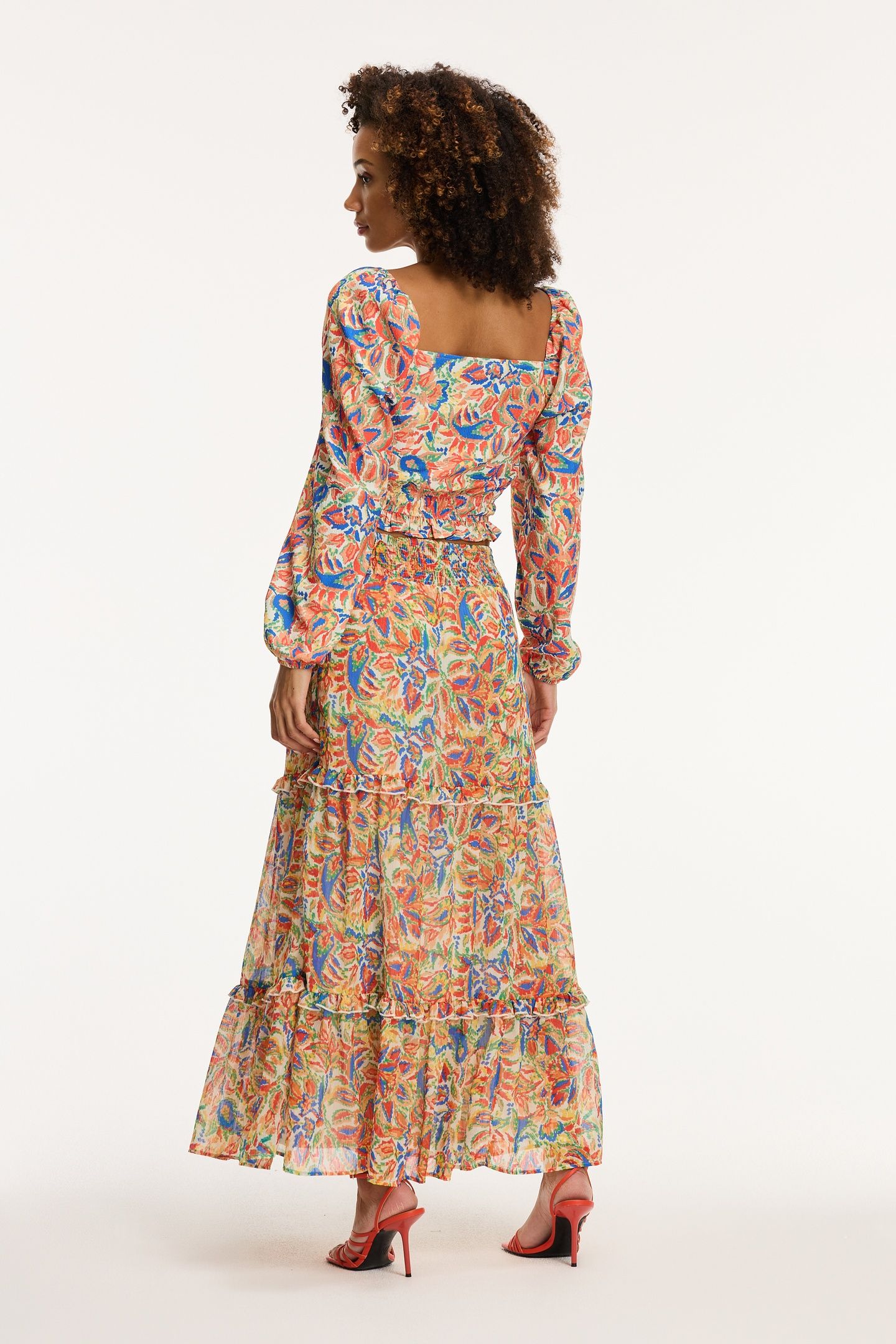 GRACE SKIRT SICILIAN FLOWER ORANGE SICILIAN FLOWER 4