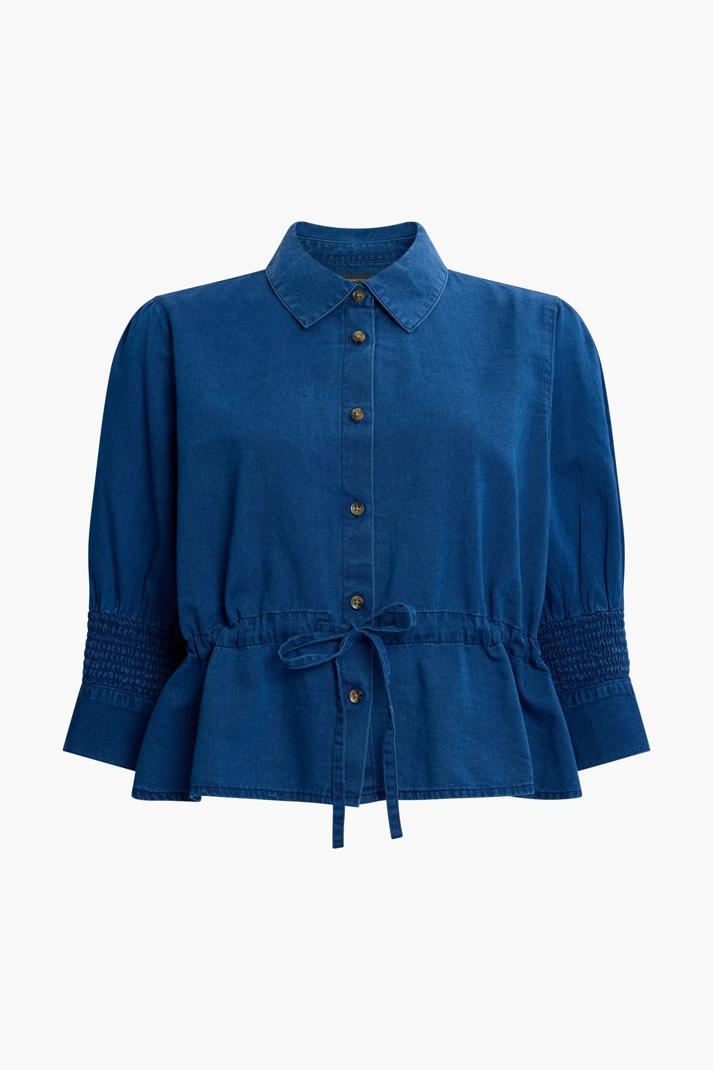 TIE WAIST TOP MIDWASH CHMBRY 3