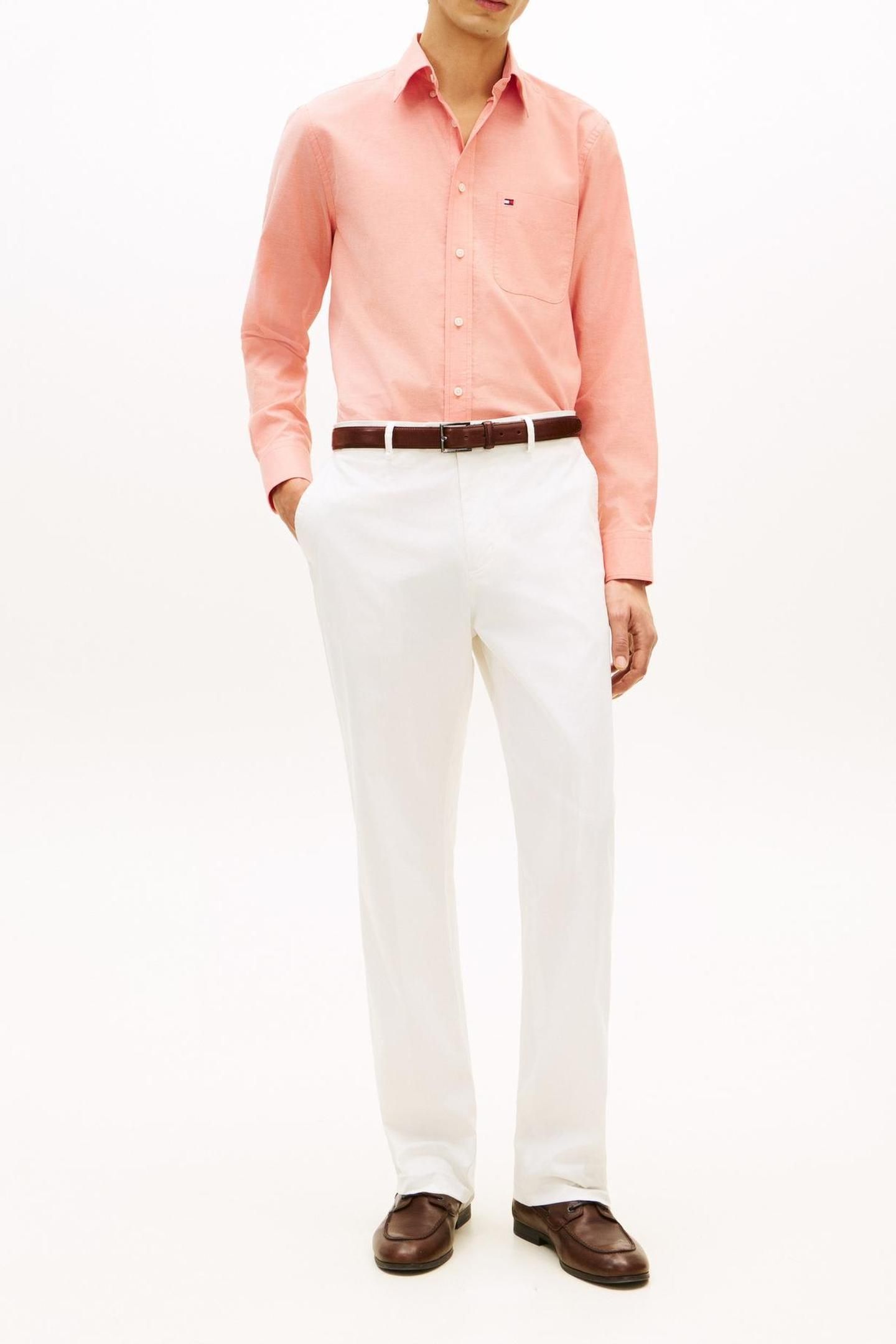 LIGHT OXFORD SOLID SHIRT BRILLIANT ORANGE 2