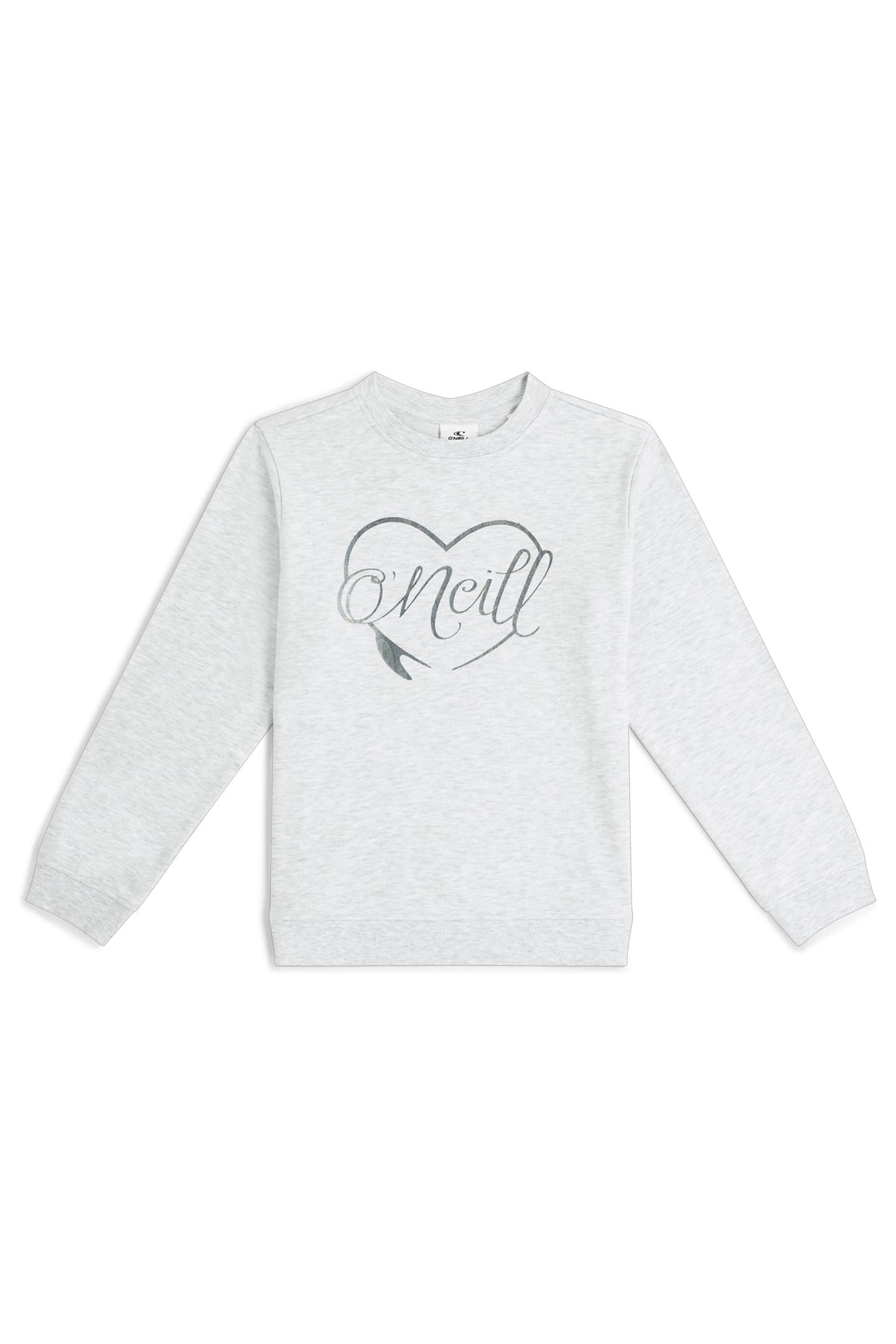 GIRLS ESSENTIALS CREW WHITE MELANGE 1