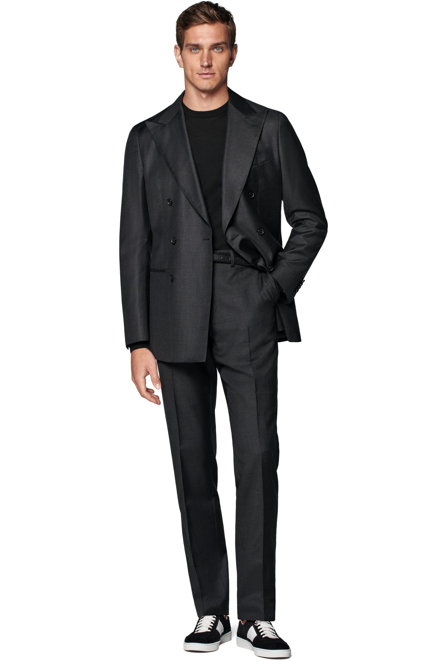 HAVANA-DARK GREY-PURE WOOL S110 NESTED SUITS DARK GREY 1