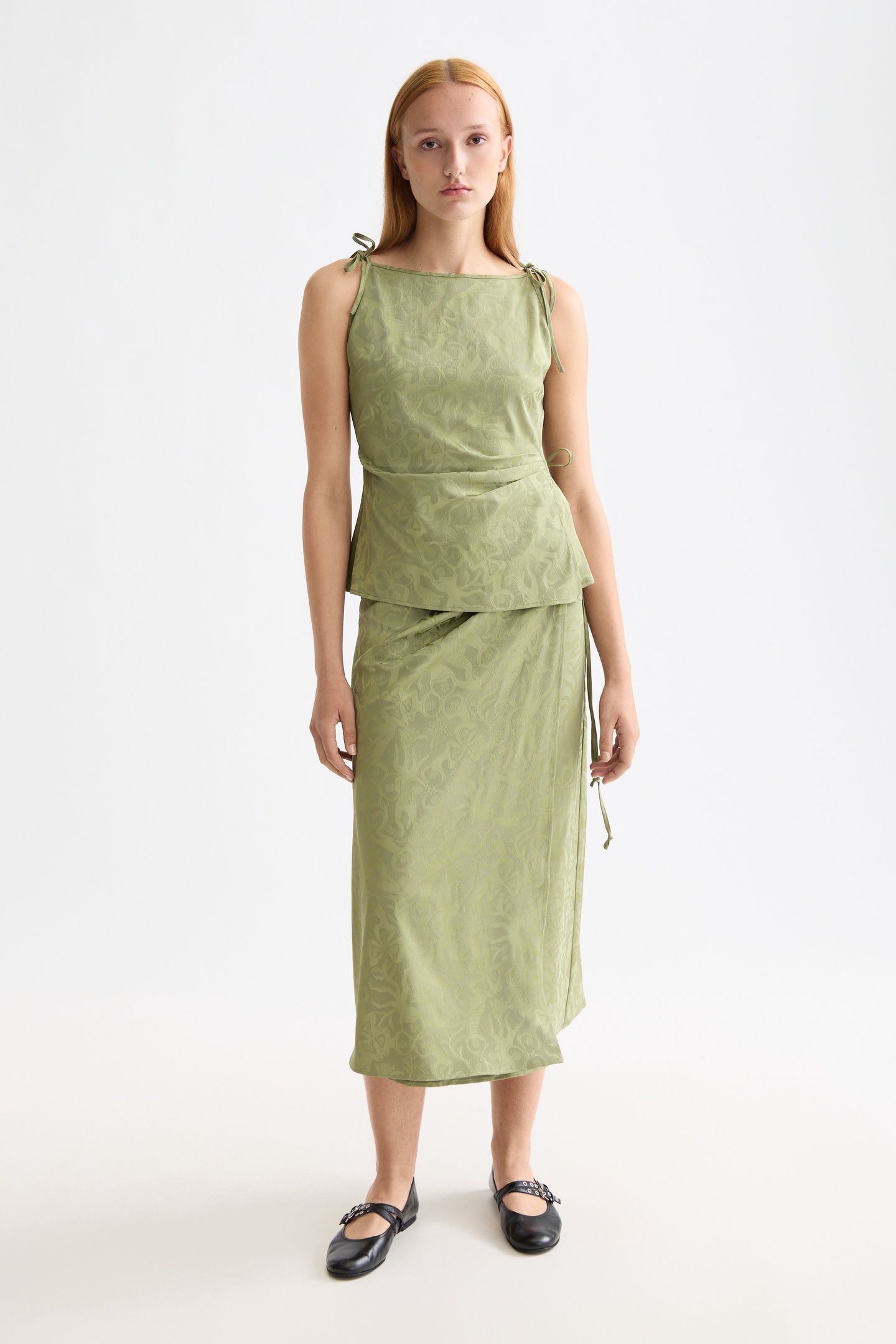 DRAPED WRAP TANK OIL GREEN 8