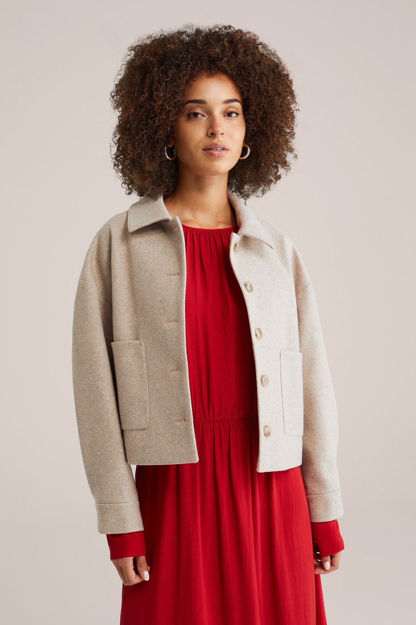 JACKET NORMAL LENGTH BEIGE 1