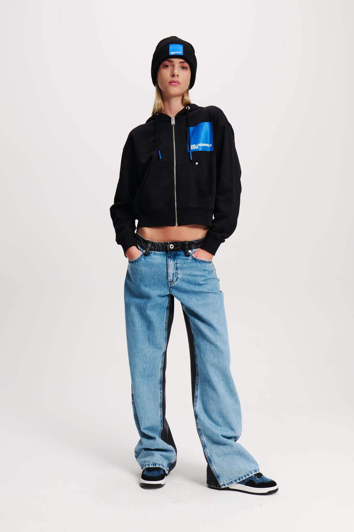RELAXED BLOCK DENIM WASHED LIGHT BLUE BLACK 1