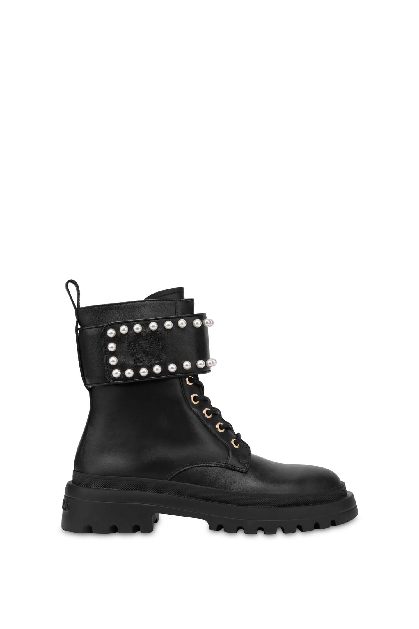 HER LOVE CALFSKIN BIKER BOOTS BLACK 3