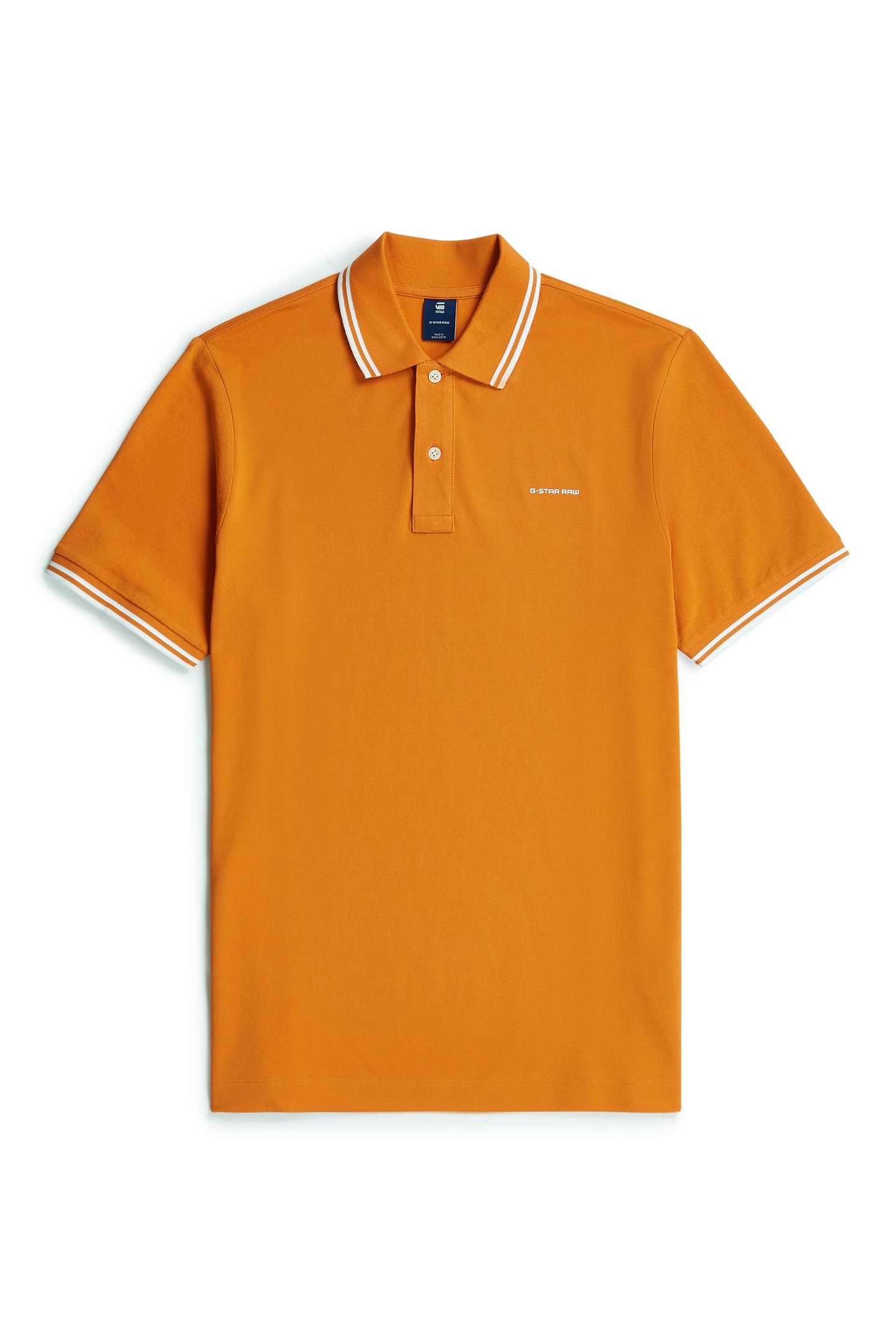CHEST LOGO STRIPED POLO ORANGE 5