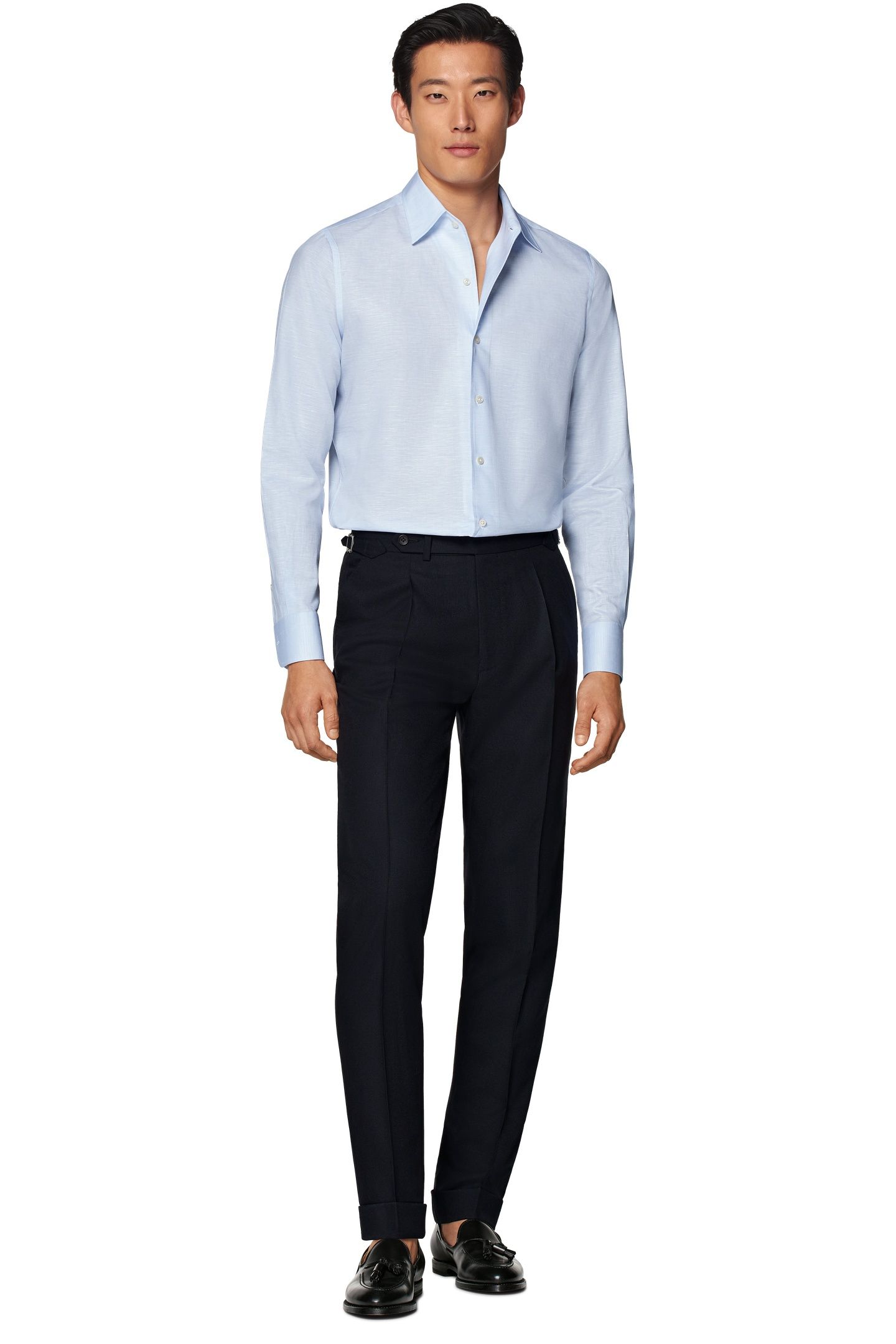ONE-PIECE LIGHT BLUE CO/LI FORMAL SHIRTS LIGHT BLUE 3