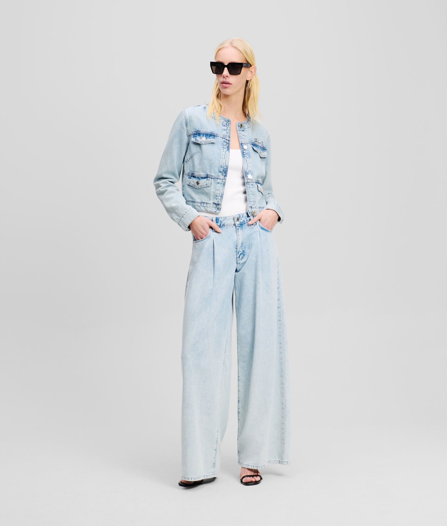 BUTTON DENIM JACKET LIGHT BLUE DENIM 1