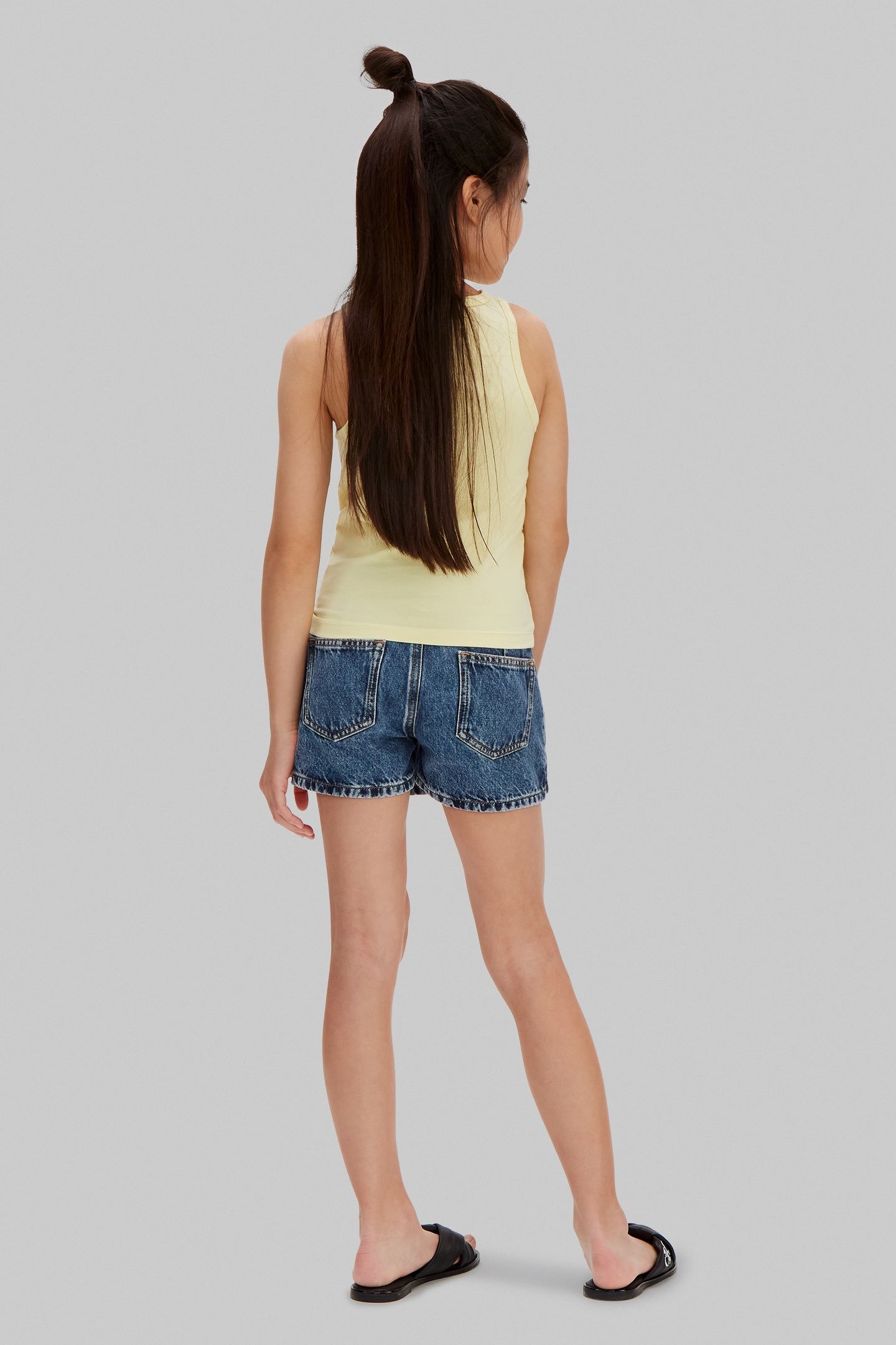 GIRLS DENIM WRAP SKORT BECKFORD WASH 2
