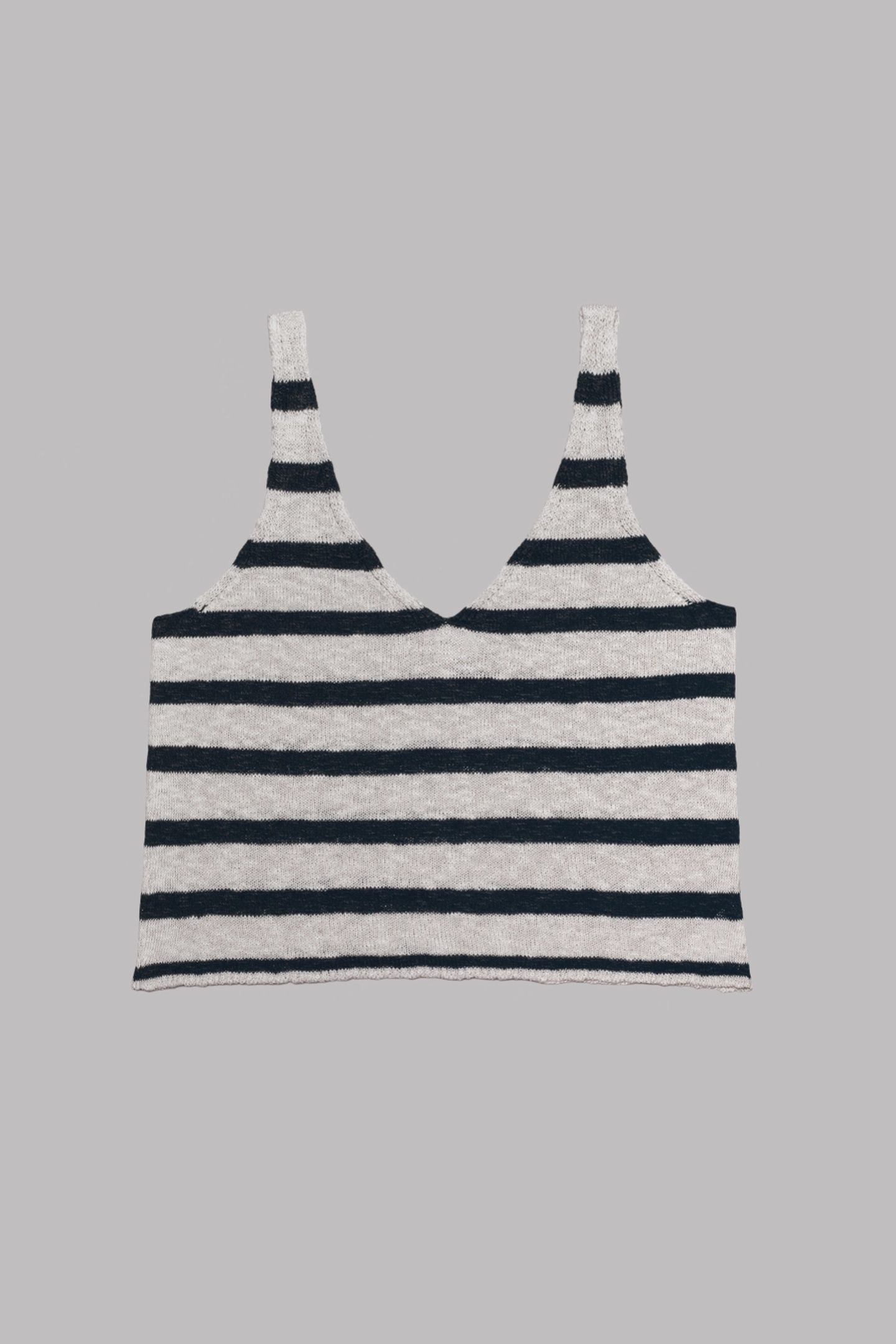 THE STRIPED THIN KNIT TANK TOP 2
