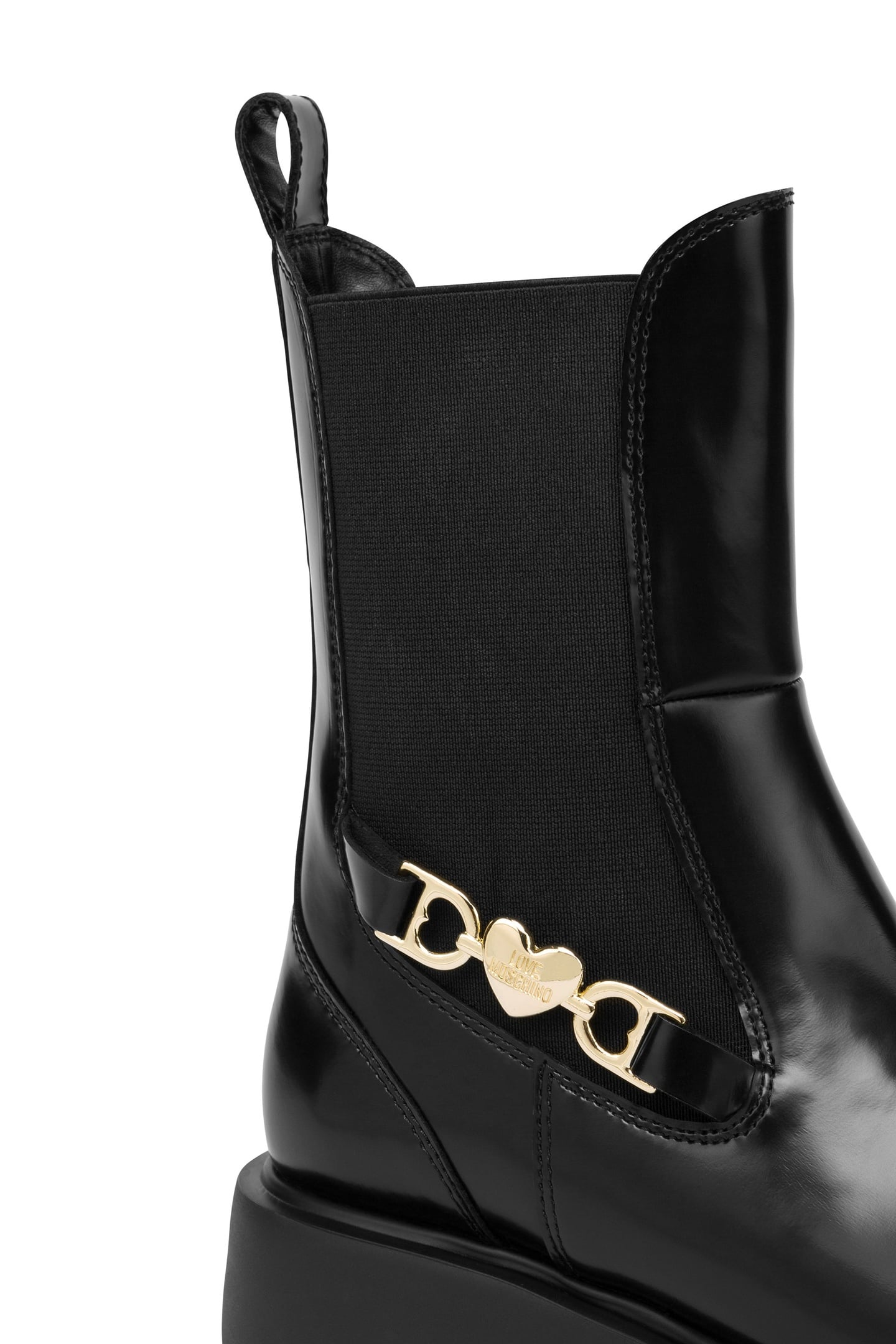 CHELSEA ANKLE BOOTS IN CITY LOVE ABRASIVE CALFSKIN BLACK 3