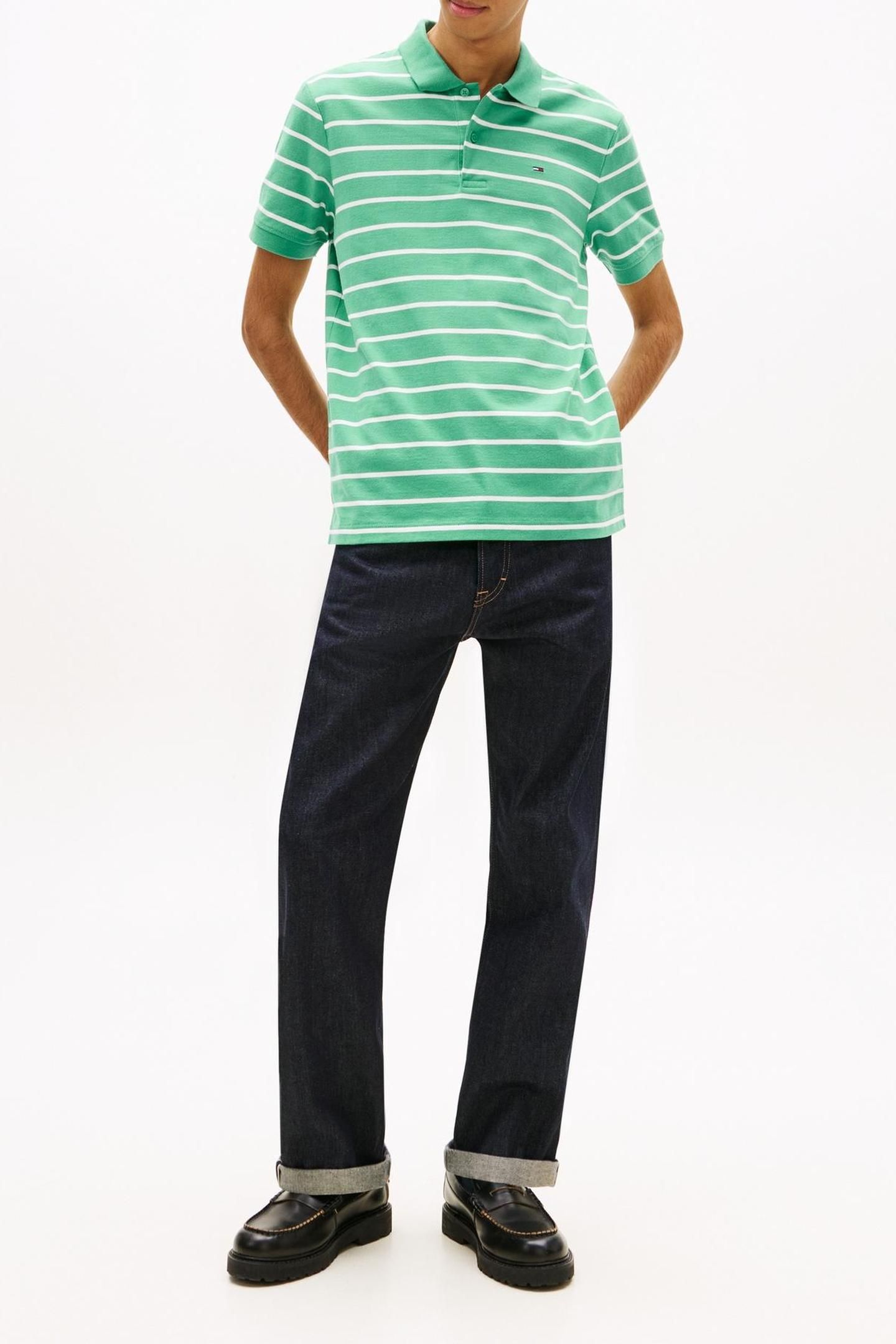 TJM REGULAR STRIPE POLO BAHAMA GREEN 2