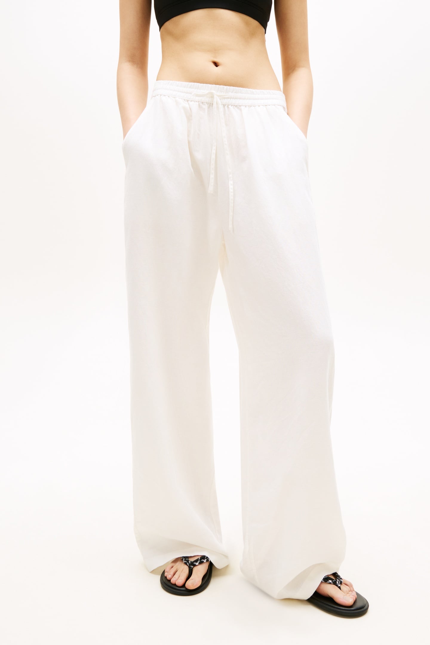 TJW ESSENTIAL LINEN PANTS ECRU 1