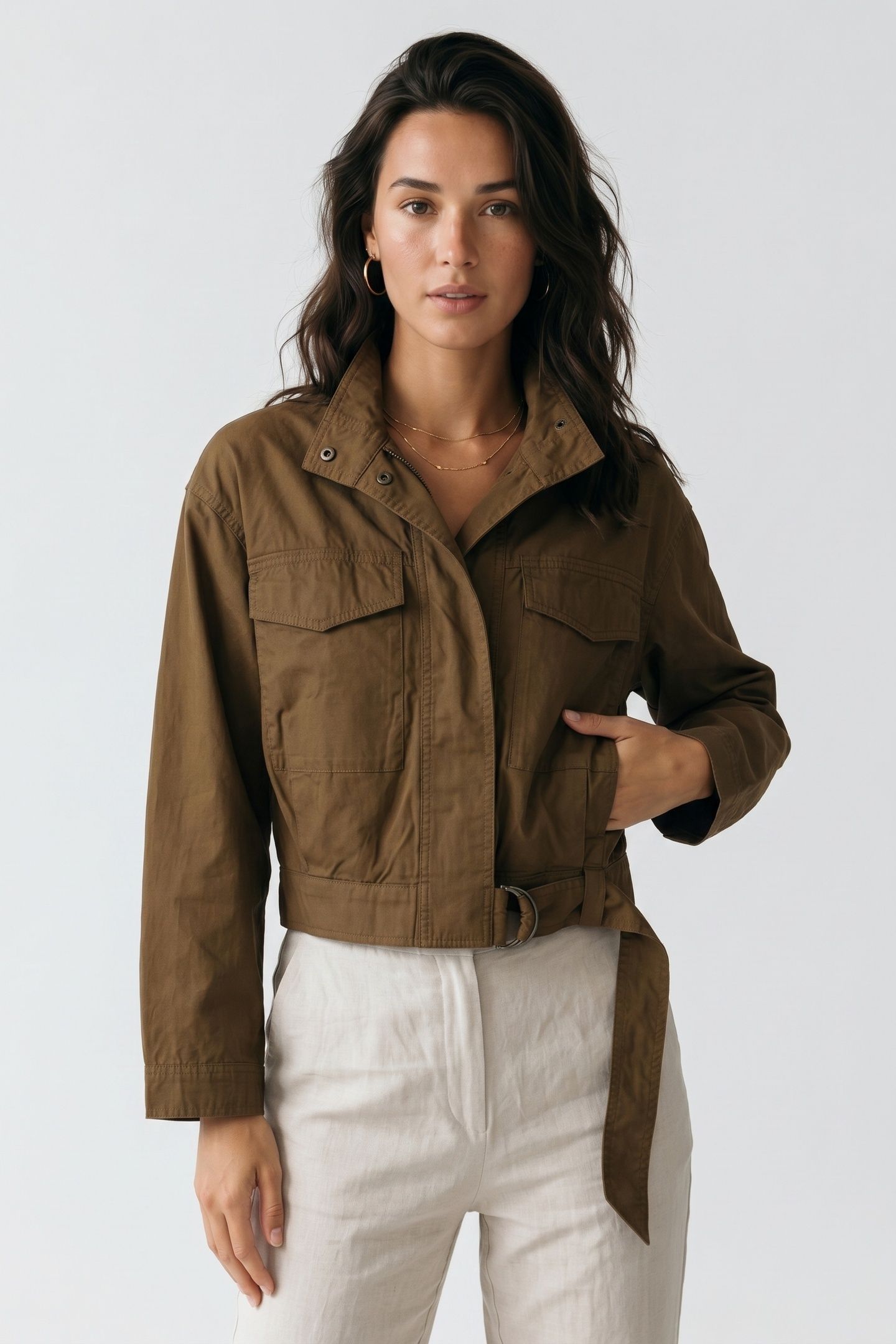 LA MILEY JACKET KHAKI 1