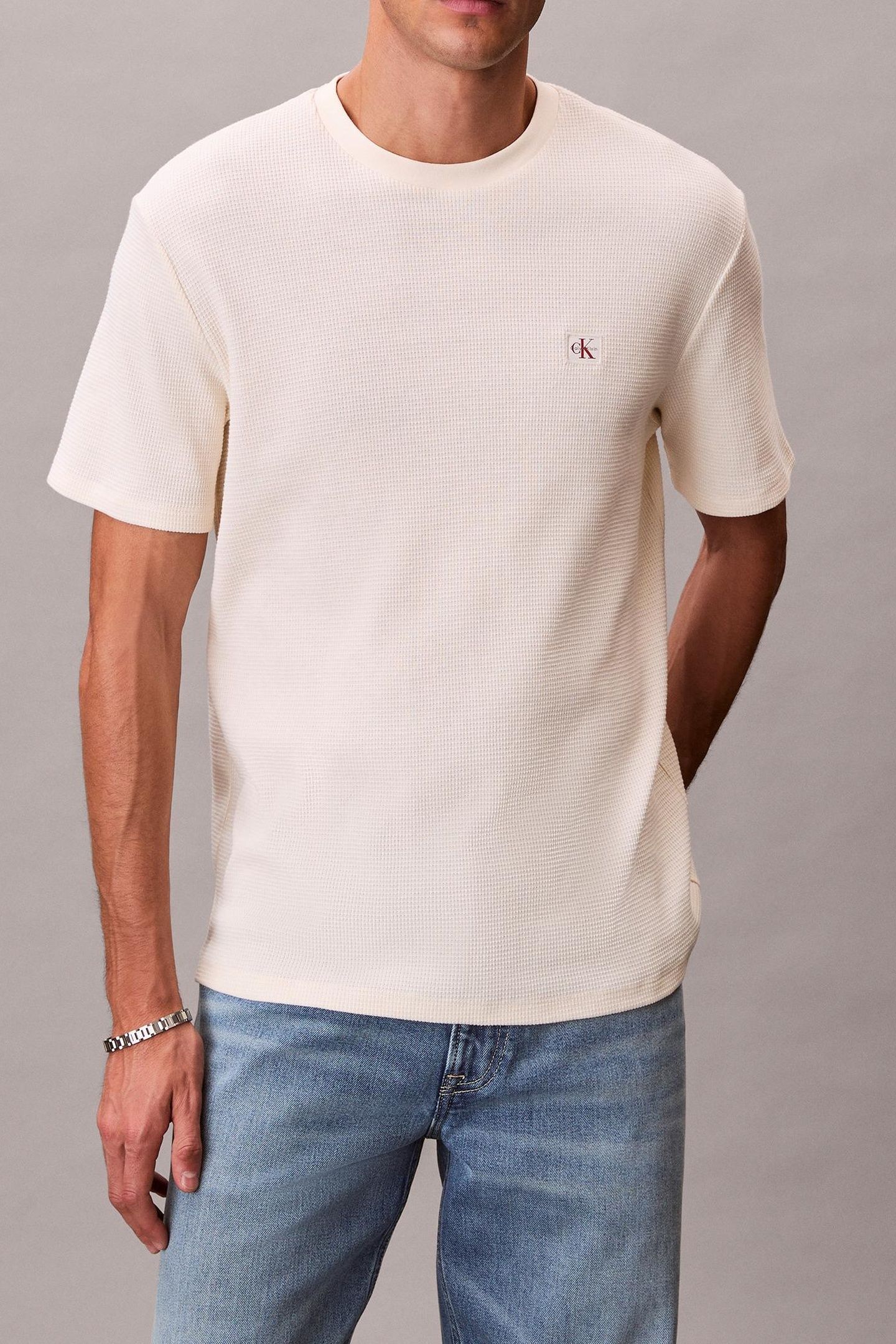 SS WAFFLE BADGE CREW NECK TEE CALICO 1