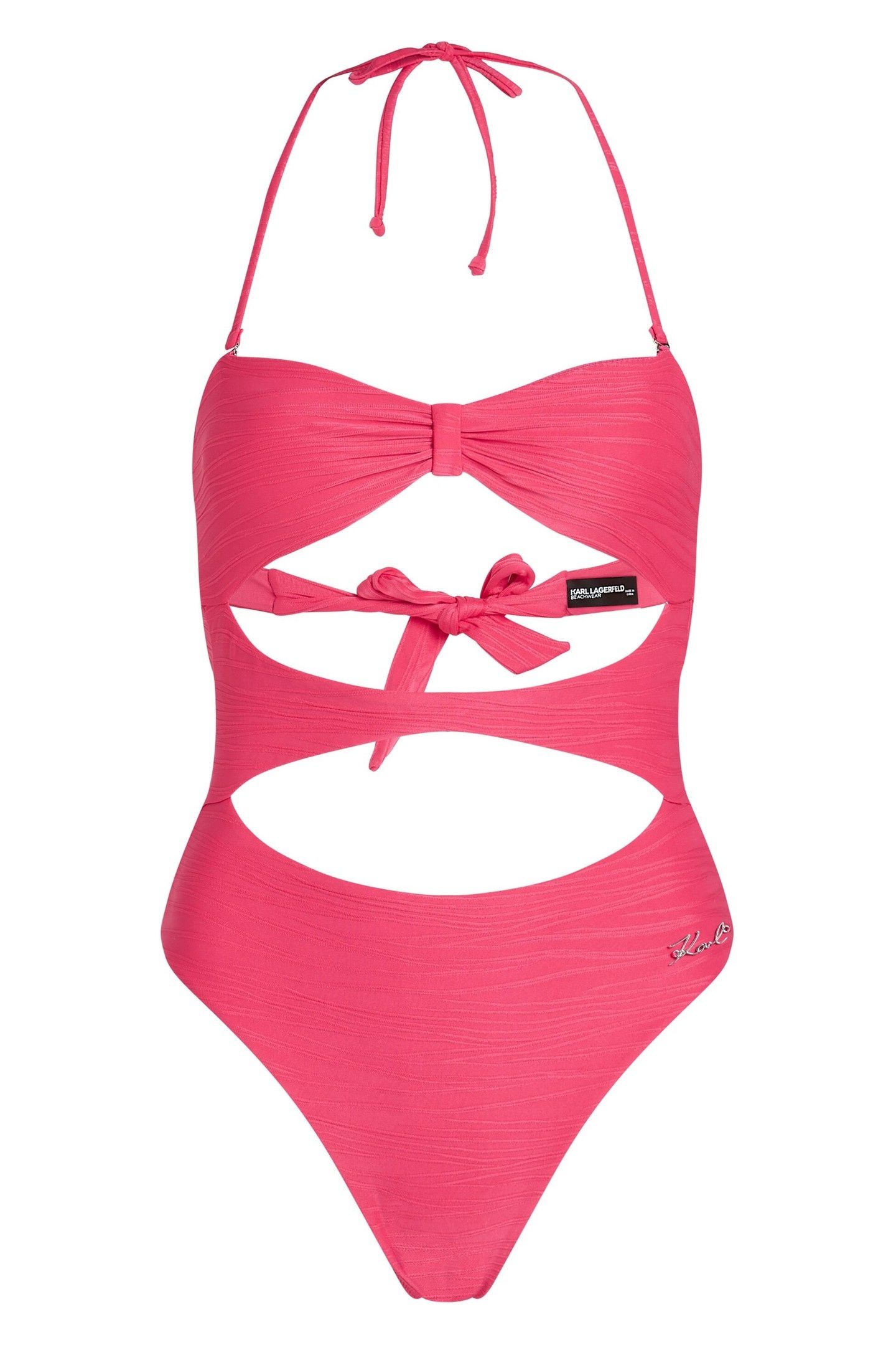 KARL RIB RIO SWIMSUIT BRIGHT ROSE 5