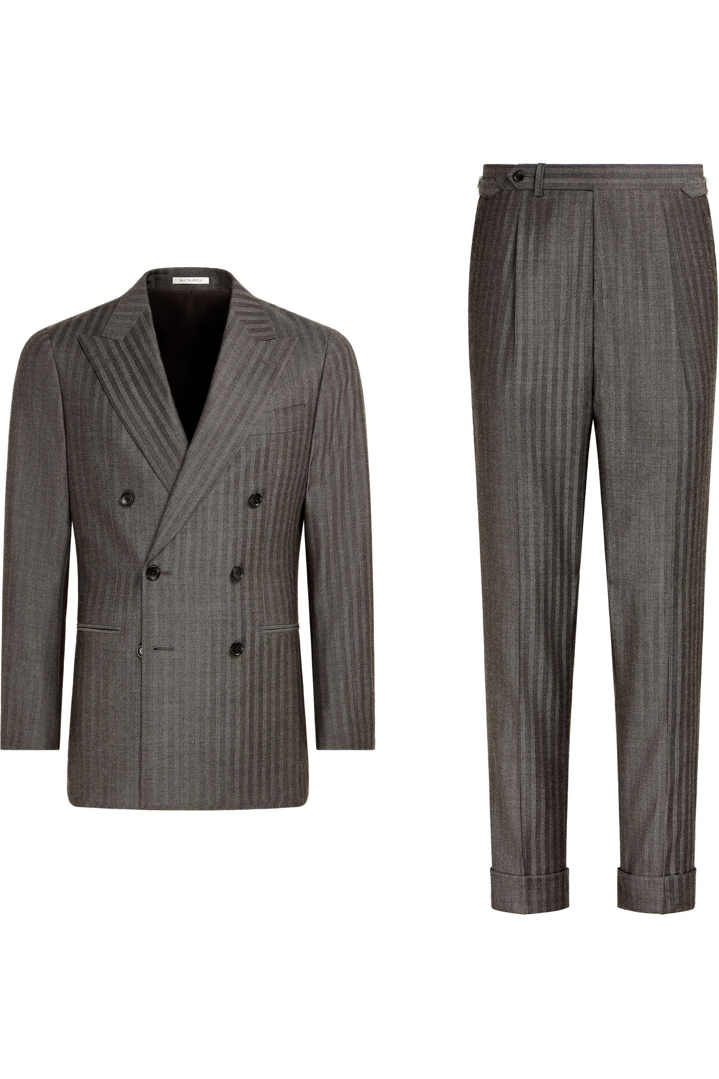 SUIT-DK BROWN NESTED SUITS TAUPE 6
