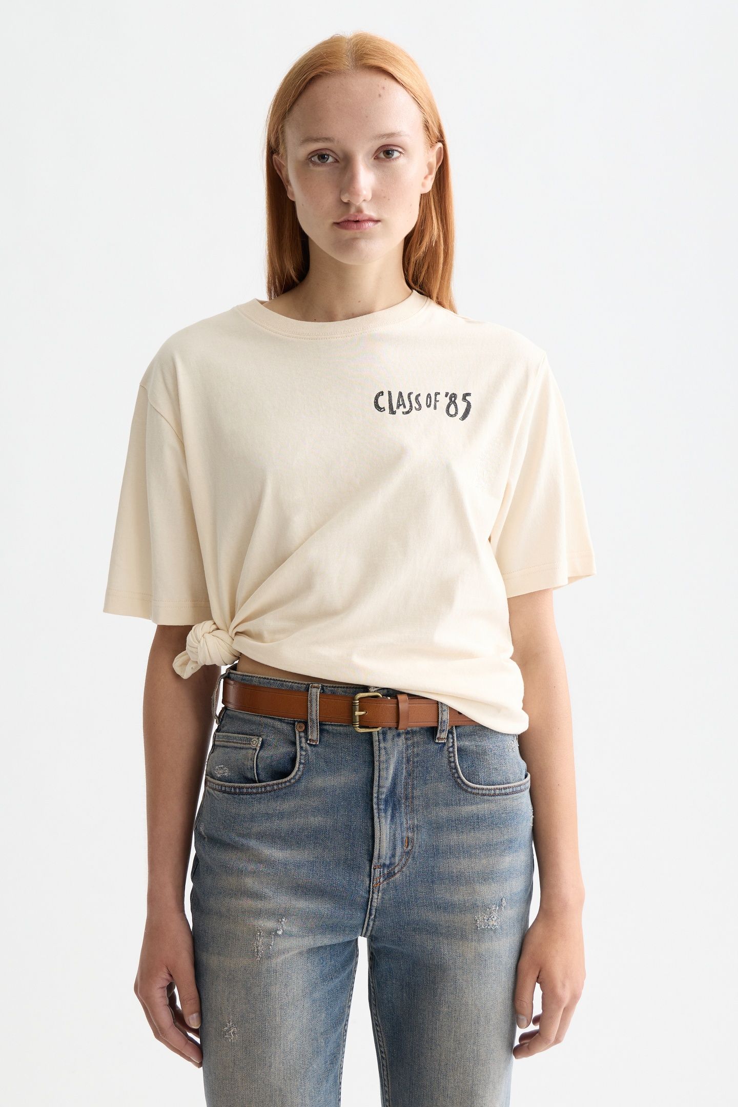 WASHED ARTWORK LOOSE FIT T-SHIRT EGGNOG 1