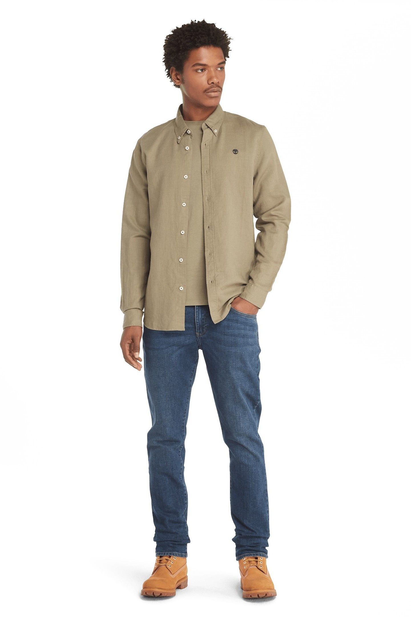 COTTON/LINEN LONG SLEEVE SHIRT CASSEL EARTH 2