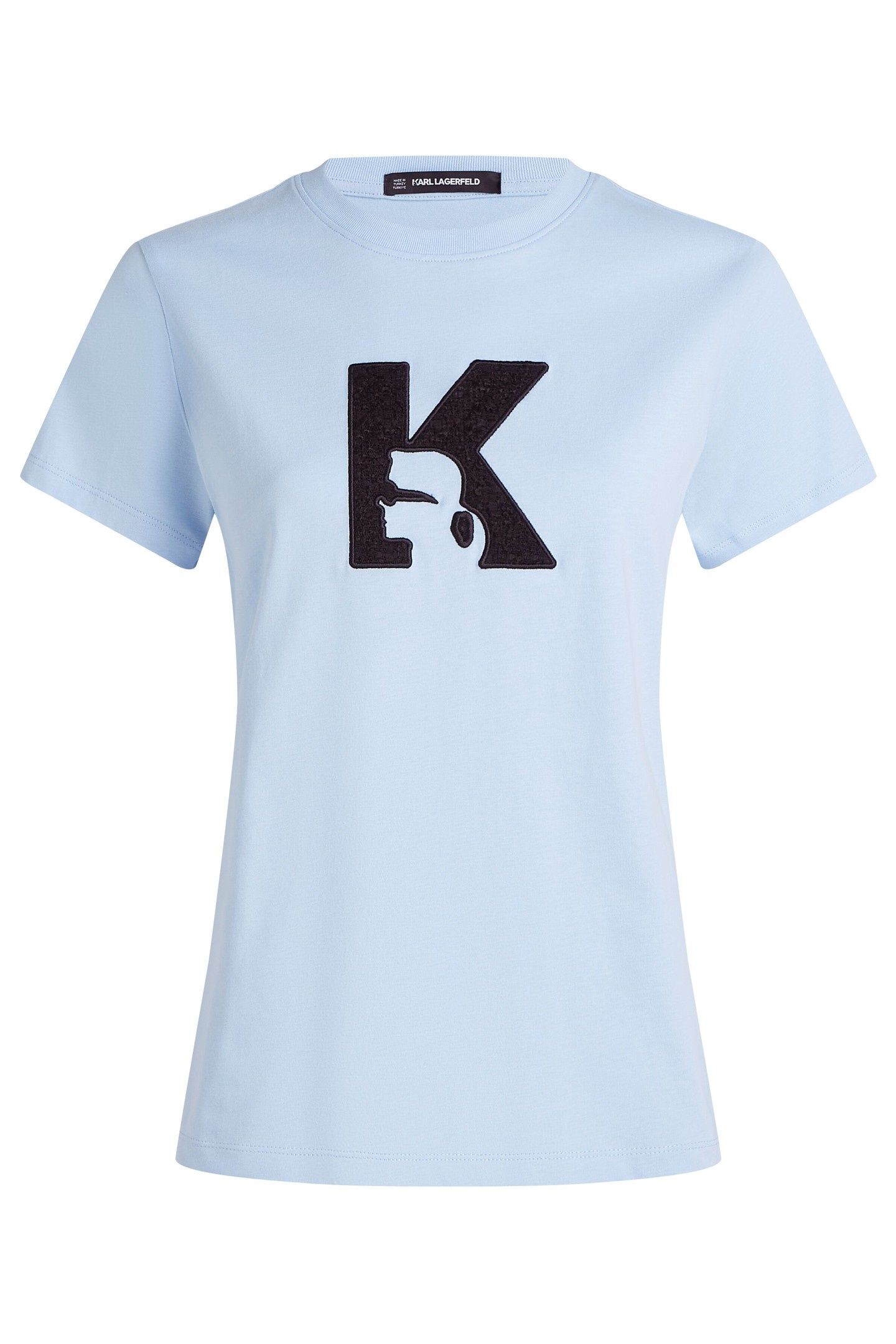 K LOGO BOUCLE T-SHIRT LIGHT BLUE 1