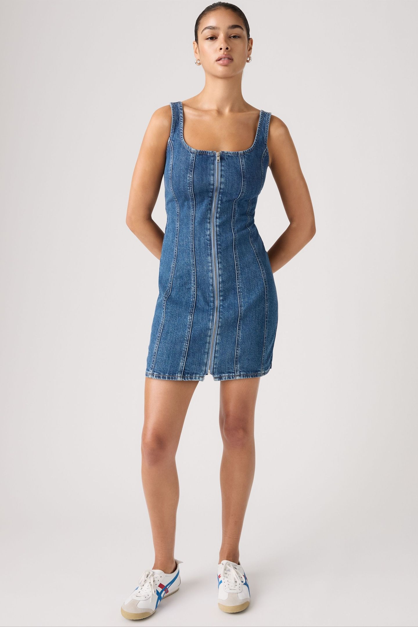 SEAMED ZIP DRESS 2
