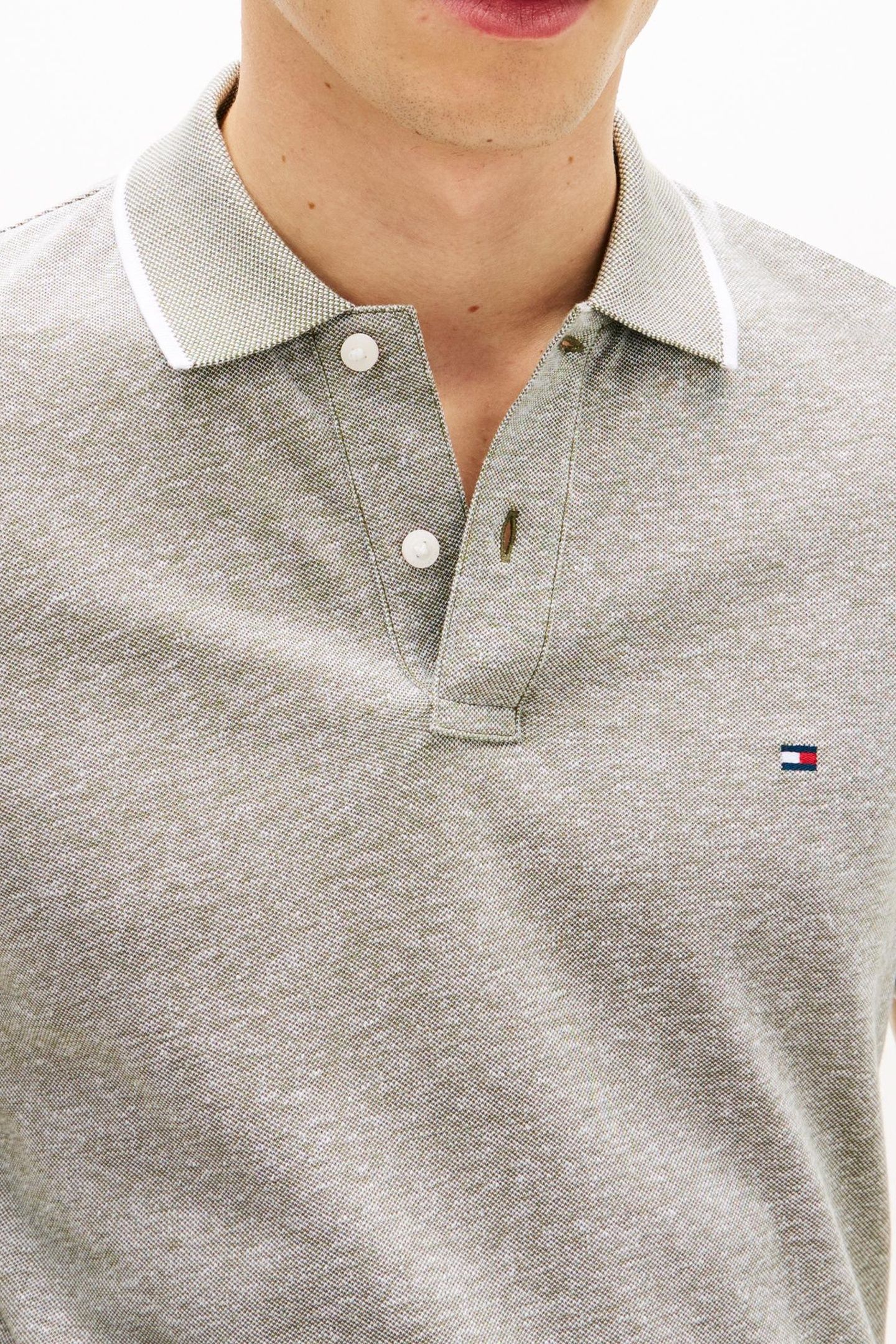 COTTON LINEN PIQUE POLO DARK ARTICHOKE 5