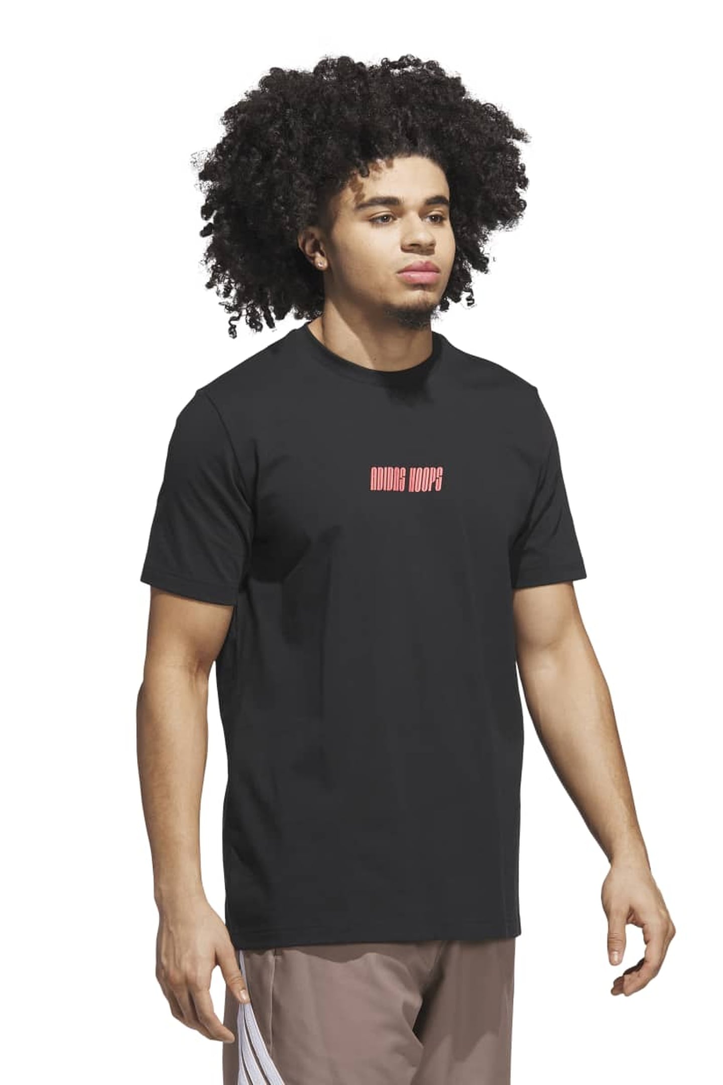 UNISEX PERFORMANCE ADIDAS HOOPS GRAPHIC TEE BLACK 1