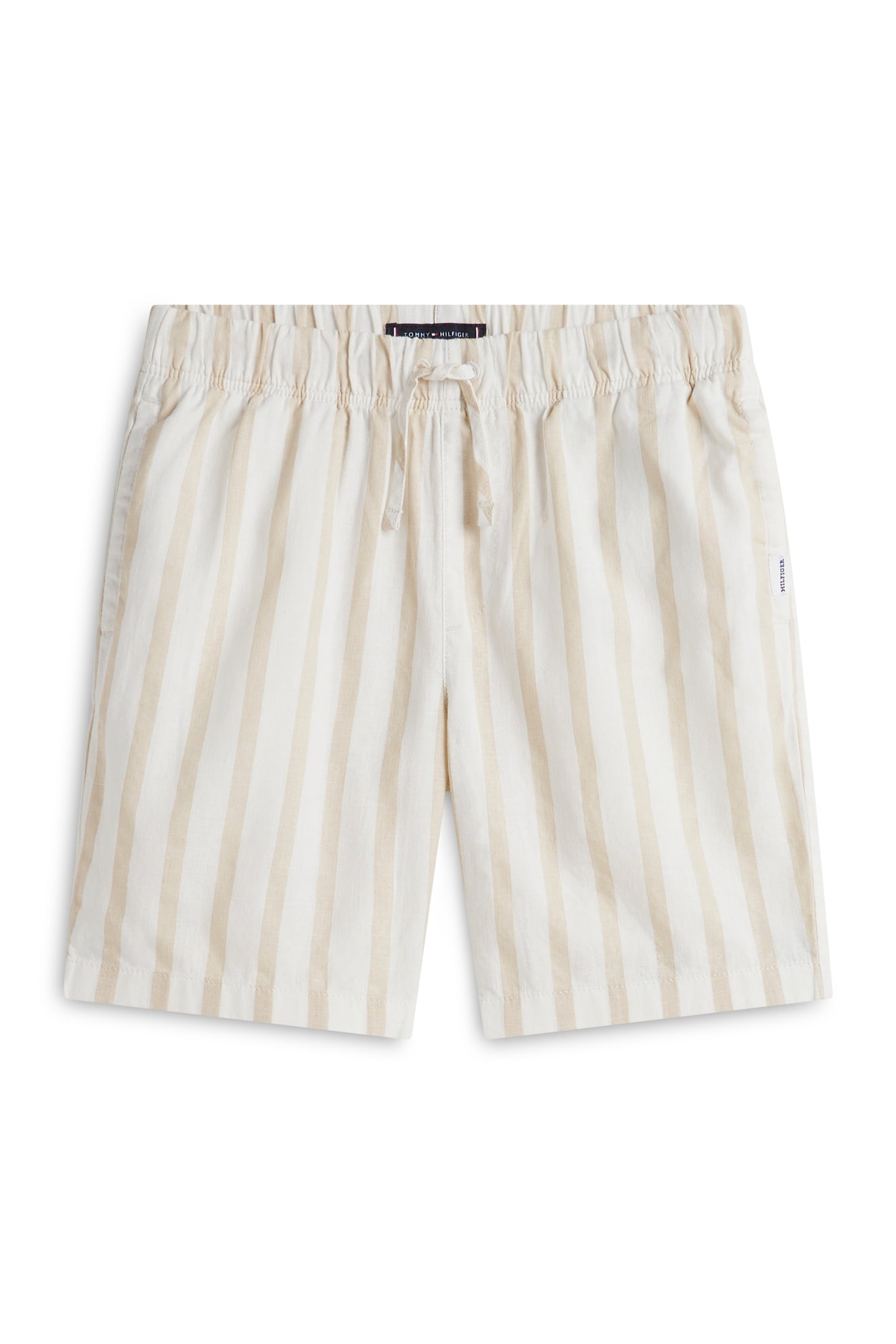 BOYS RELAXED LINEN BLEND CLASSIC BEIGE STRIPE 4
