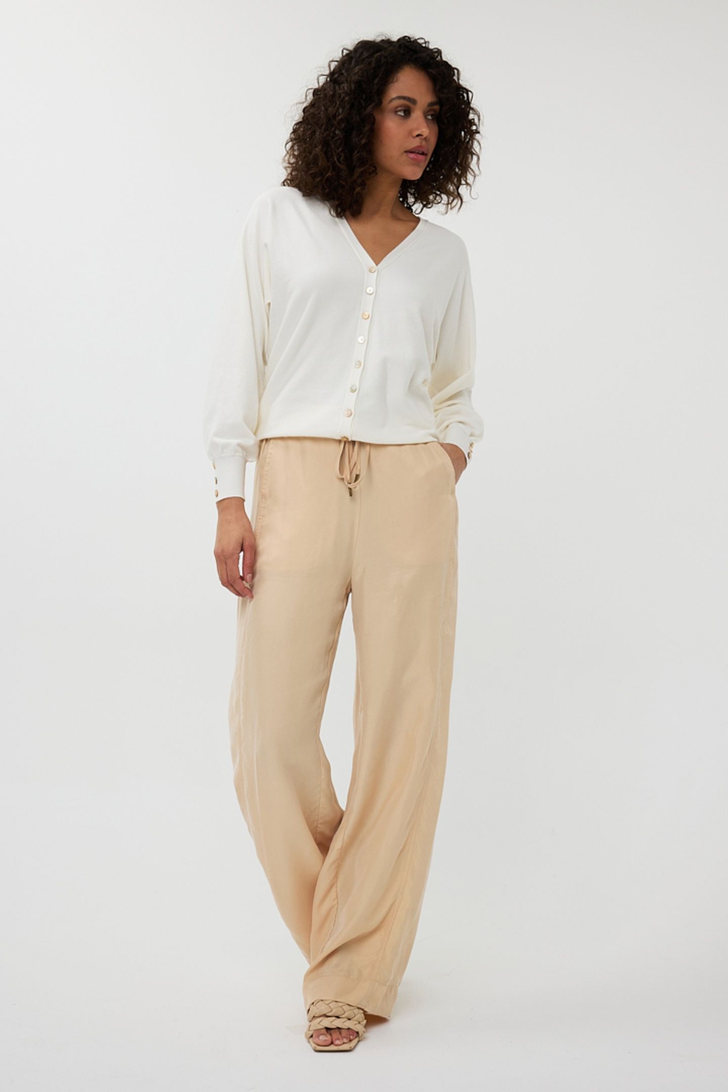 CARDIGAN BATWING BASIC KNIT OFF WHITE 1