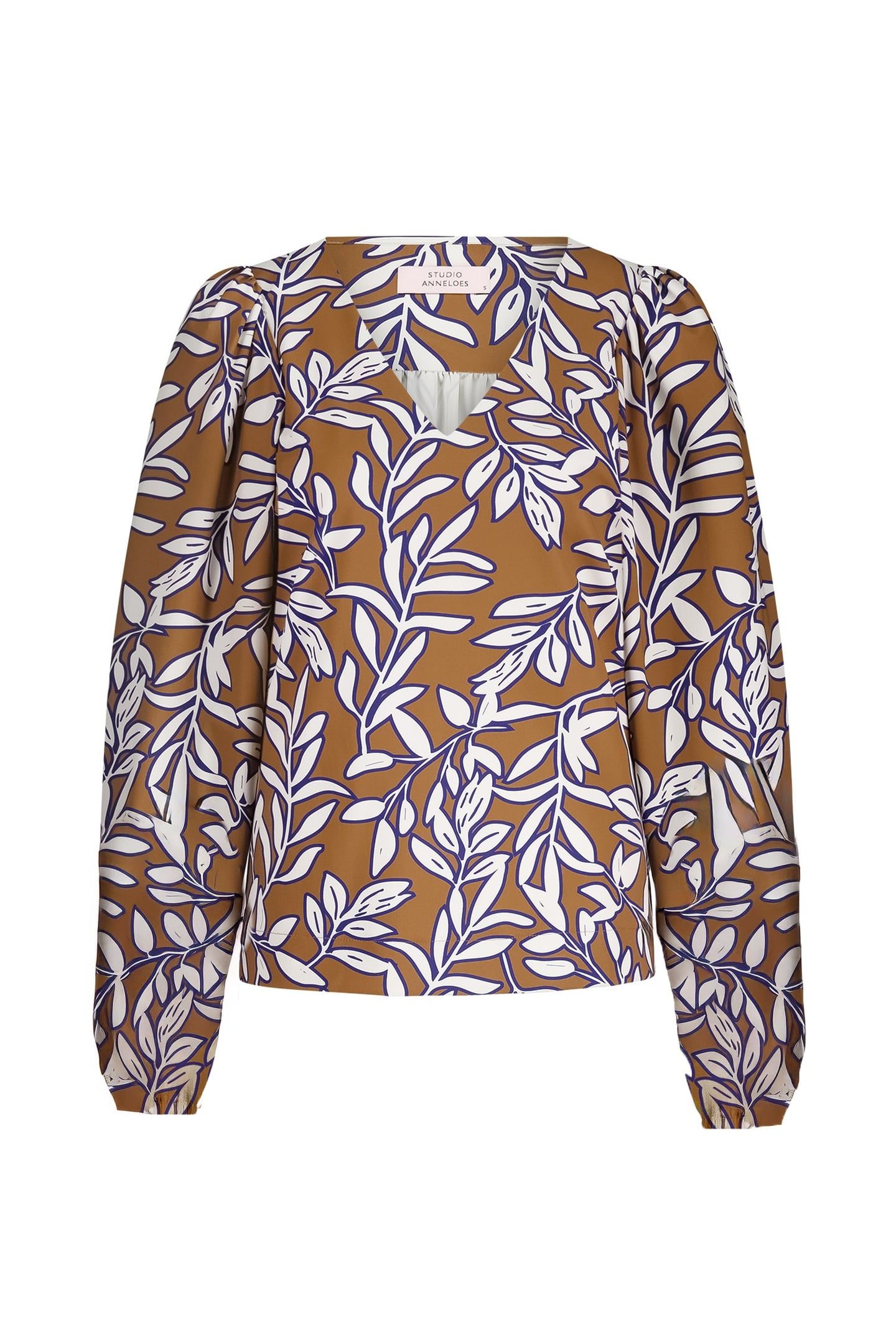 LES LEAVES TOP CARAMEL/INK BLUE 3