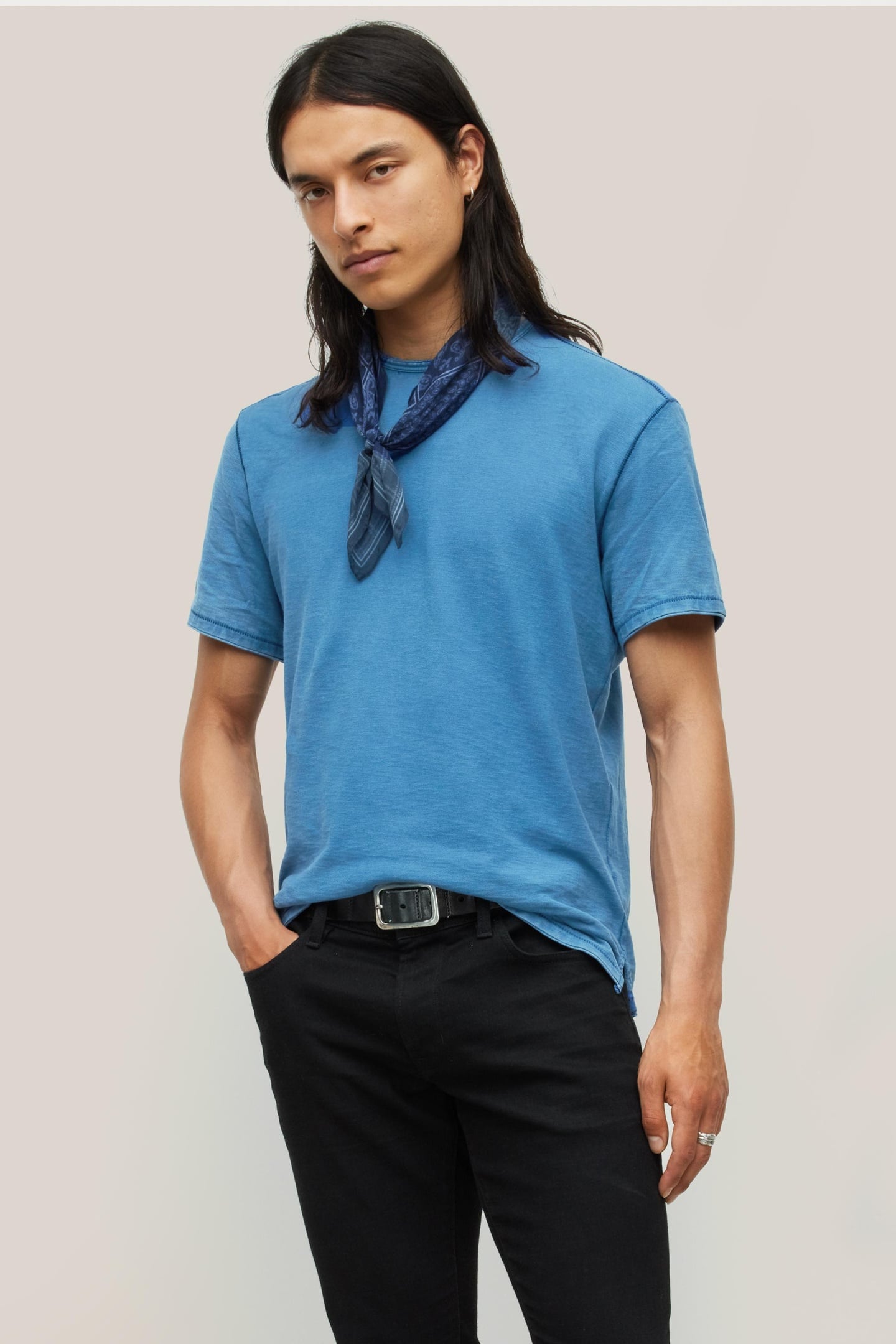 ASHE SS PIMA COTTON SLUB CAPRI BLUE 1