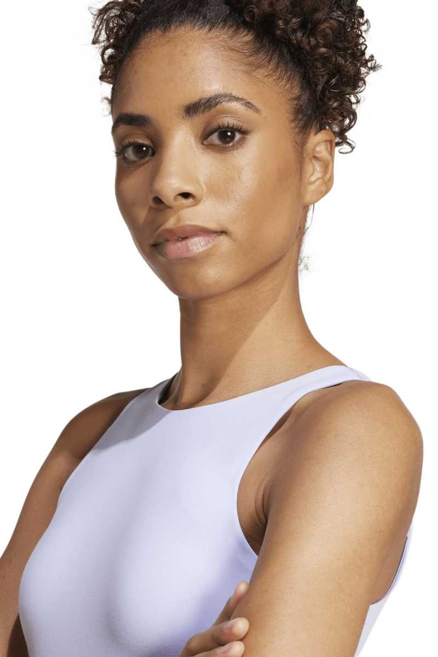 PERFORMANCE YOGA CROPPED TANK WITH INNER SHELF VIOLET TONE 5