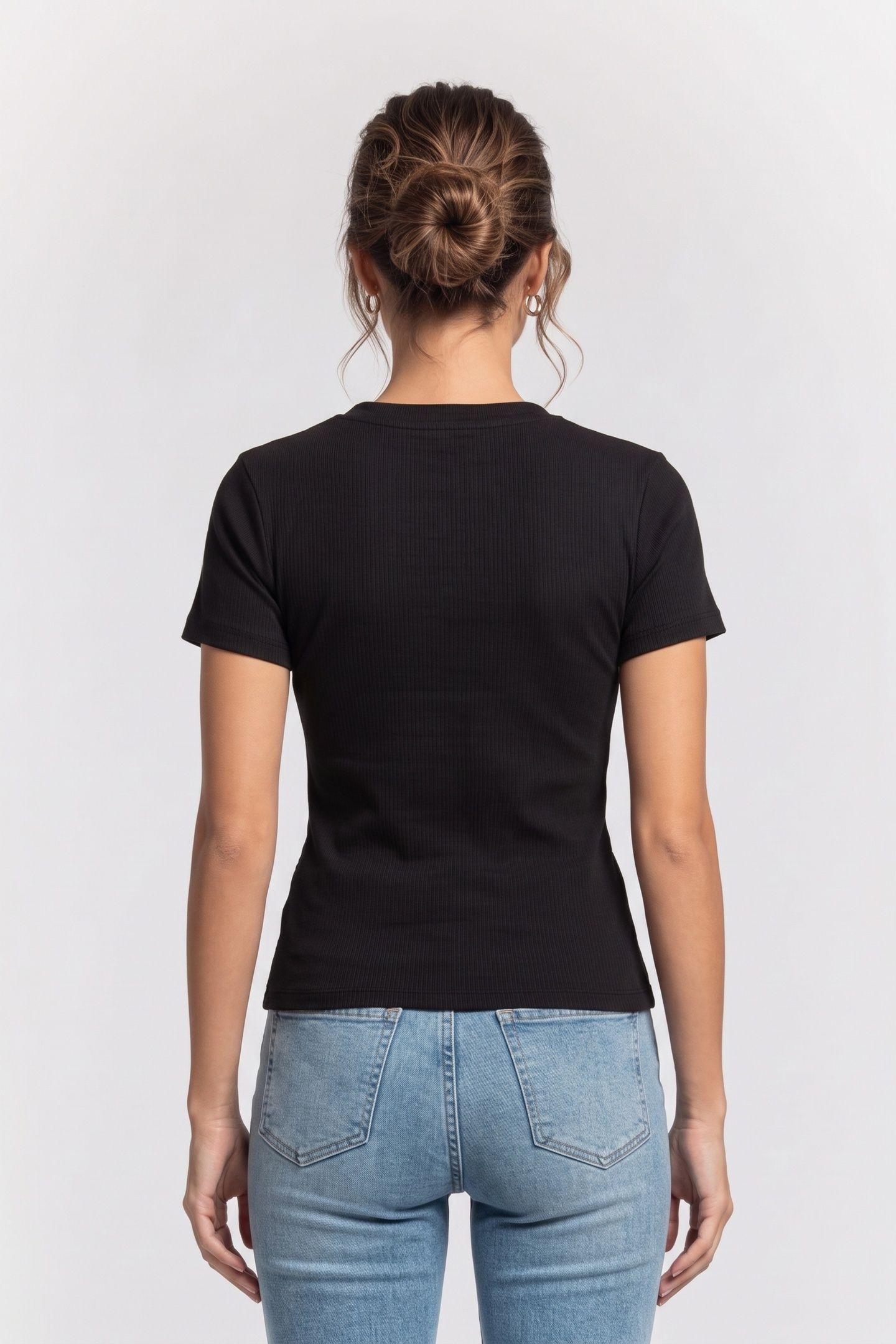 IKON SKETCH EMB RIB T-SHIRT BLACK 2