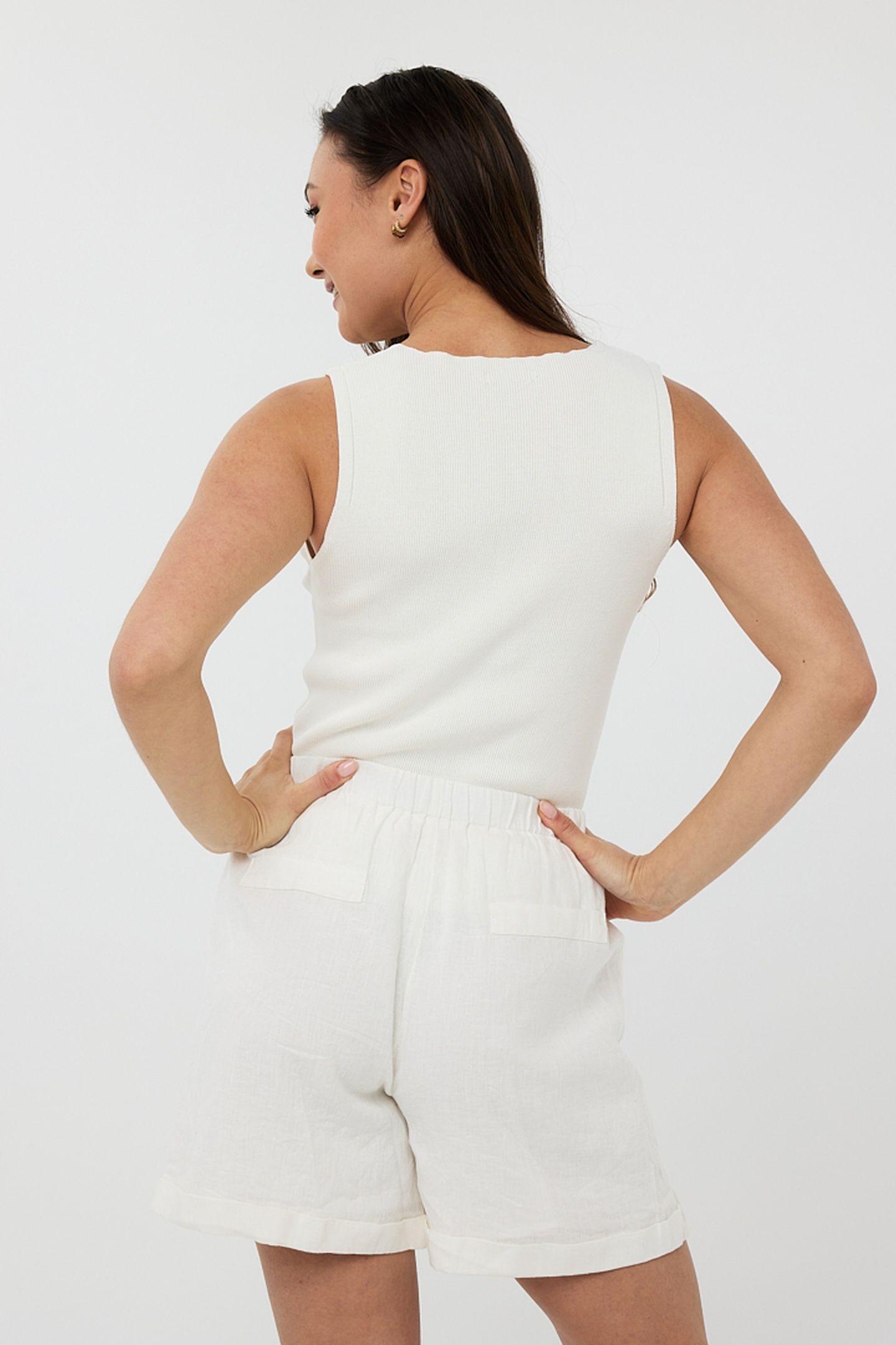 TOP RIB V-NECK OFF WHITE 3